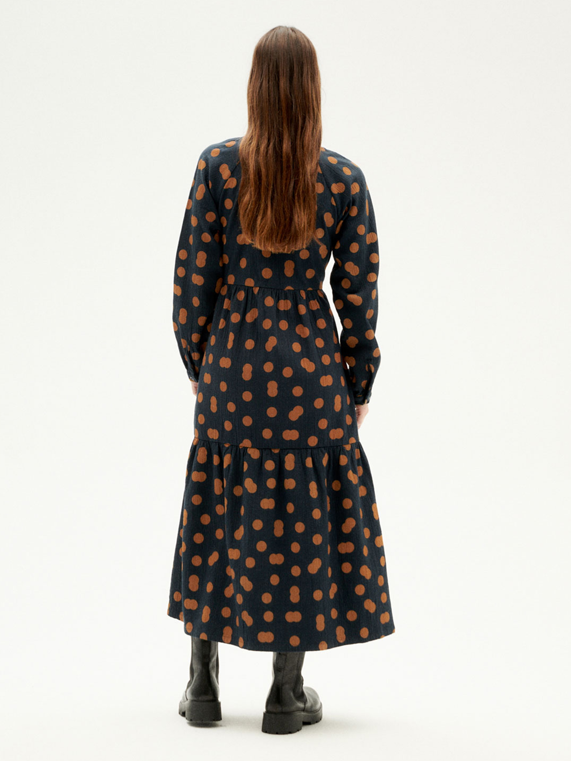 Thinking MU Ivette Dress Crinkled Dots L