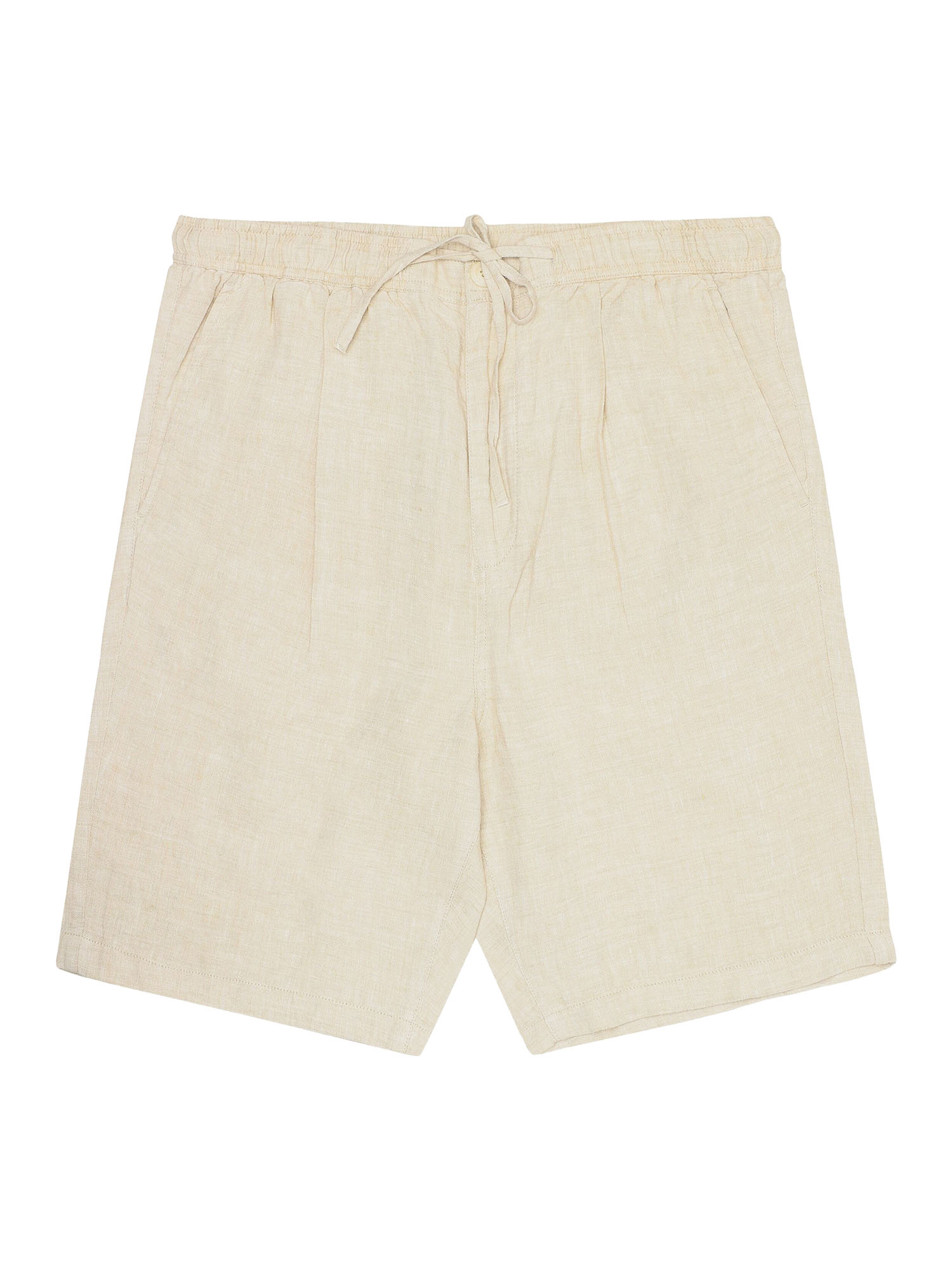 Knowledge Cotton Apparel Loose Linen Shorts Light feather gray XL