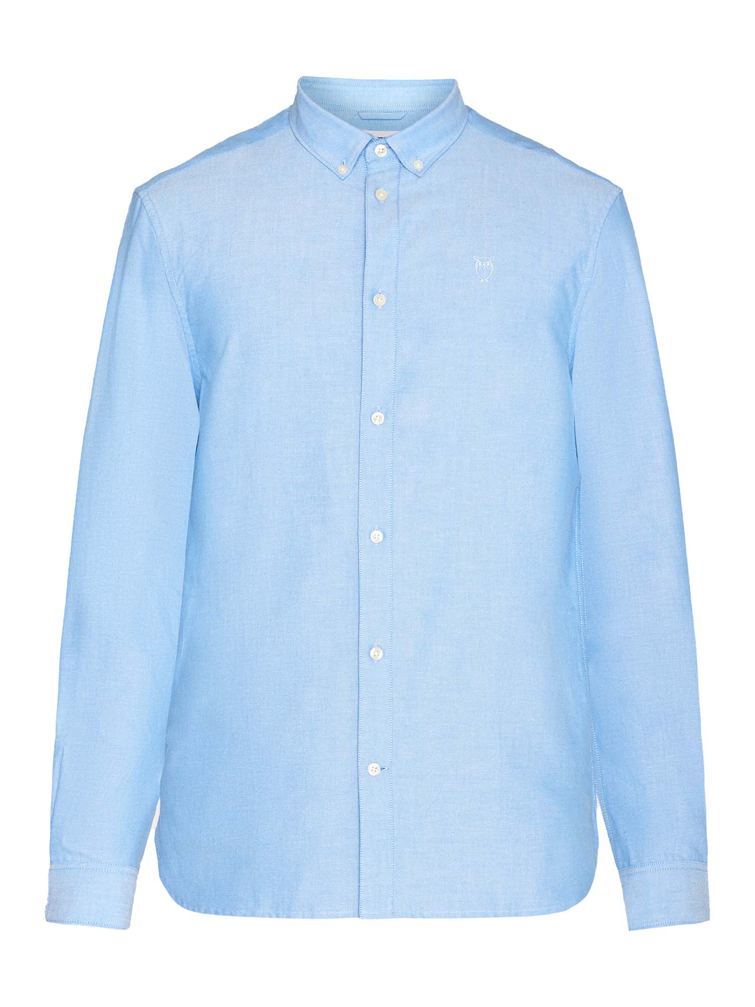Knowledge Cotton Apparel HARALD Small Owl Oxford Regular Fit Shirt Lapis Blue XL