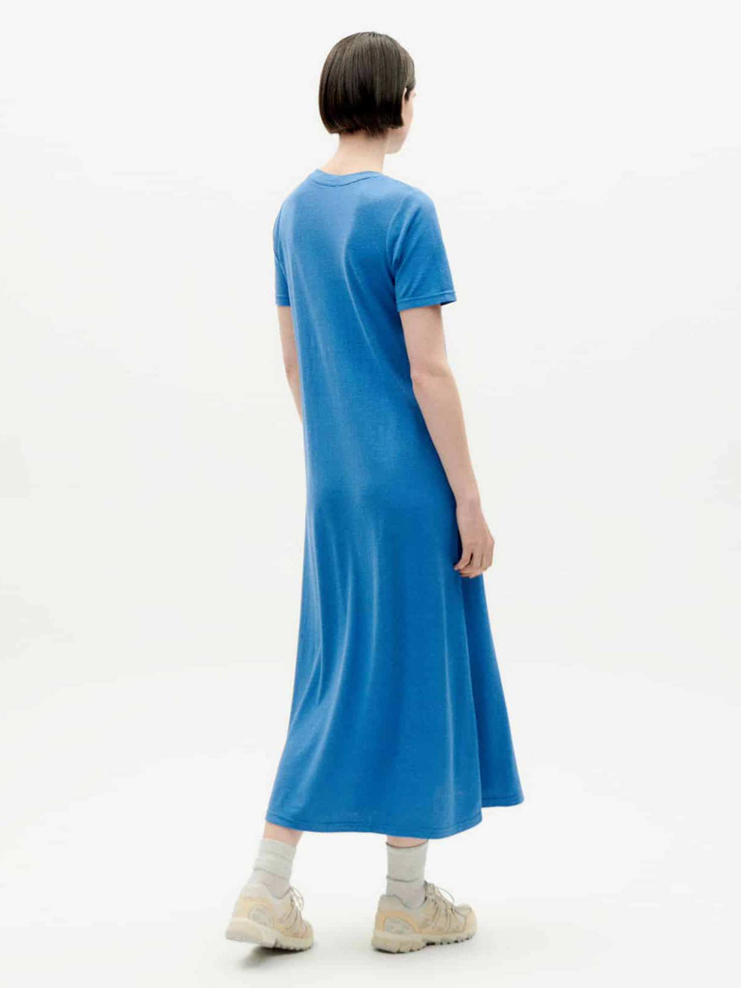 Thinking MU Hemp Oueme Dress Heritage Blue L