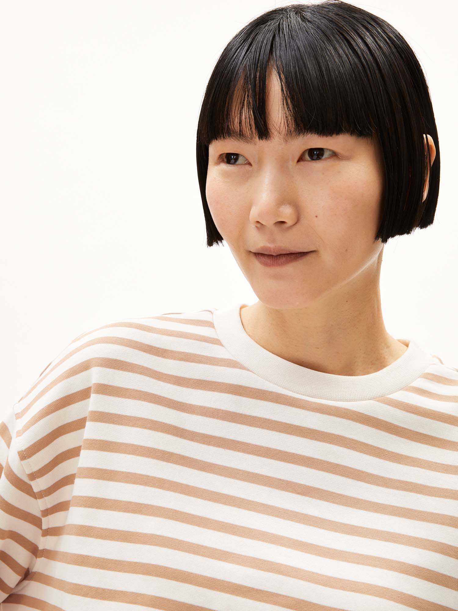 ARMEDANGELS Frankaa Maarlen Stripes Undyed Beige Blond XS
