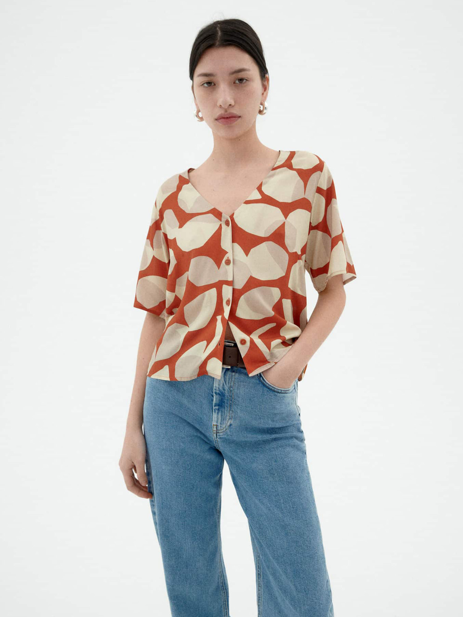 Thinking MU Libelula Blouse Ecovero Leaf Light L
