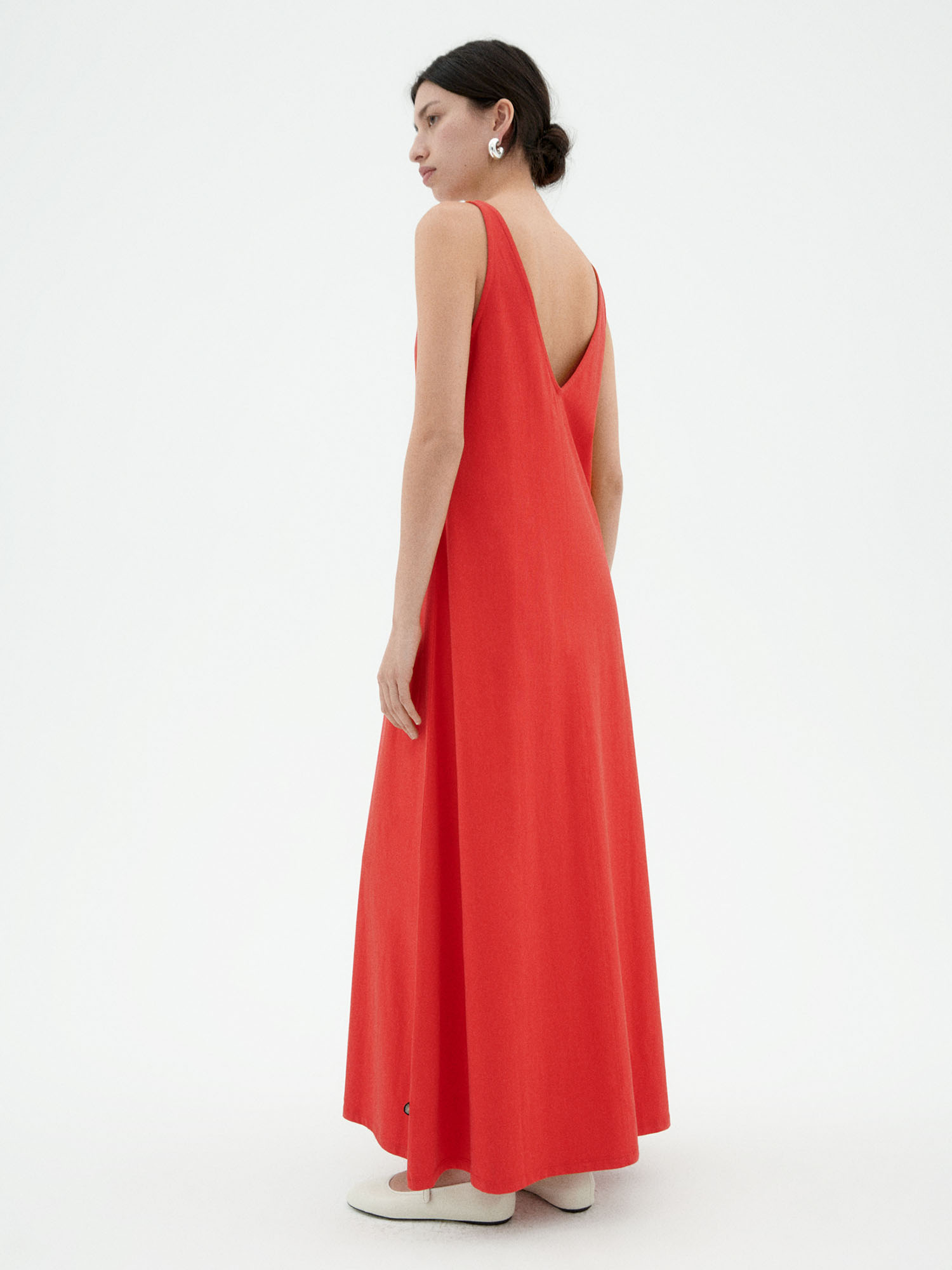 Thinking MU Sade Dress Fiery Red XS