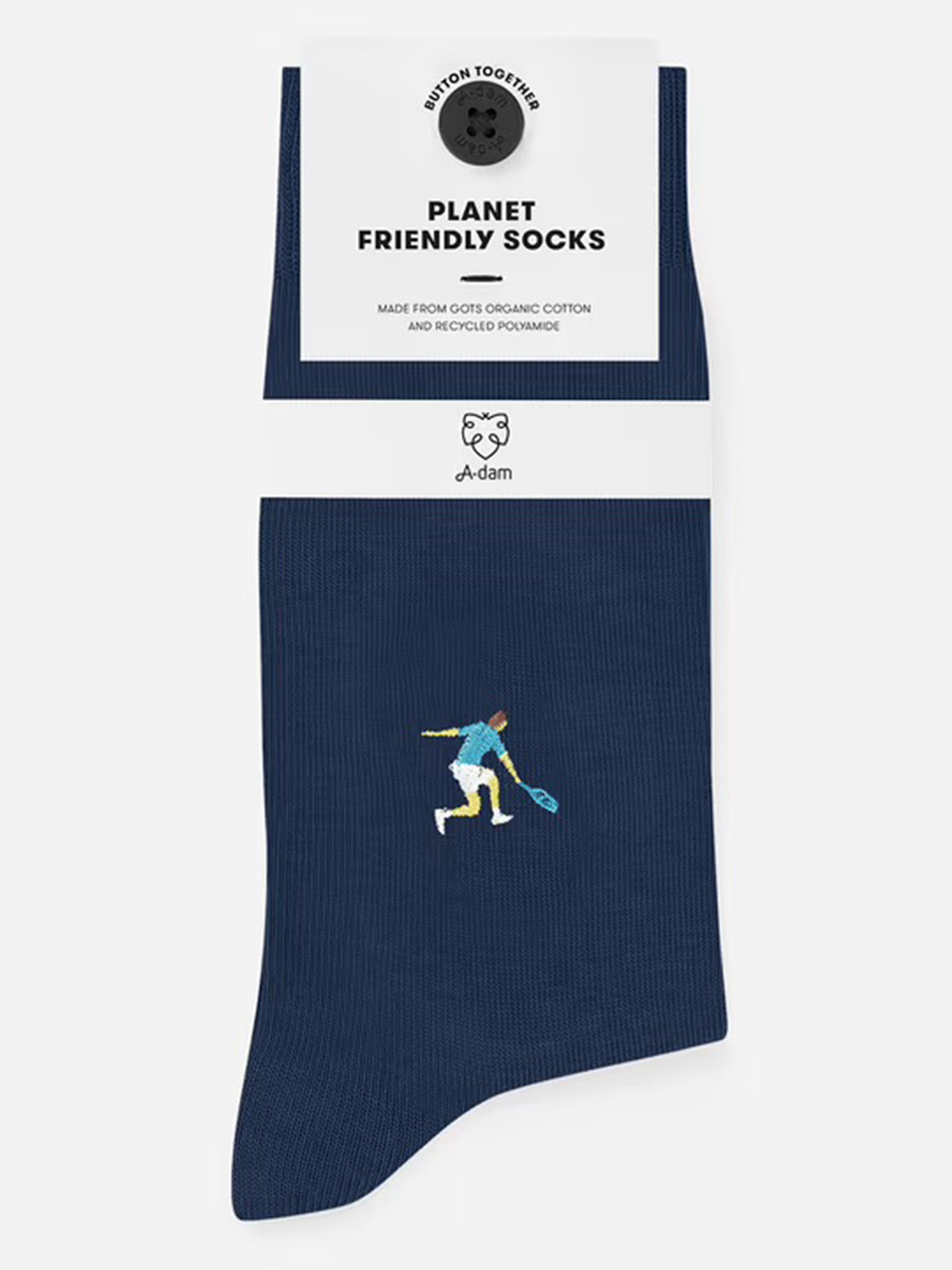 A-dam Casual Socks Tennis Player Navy 36-40