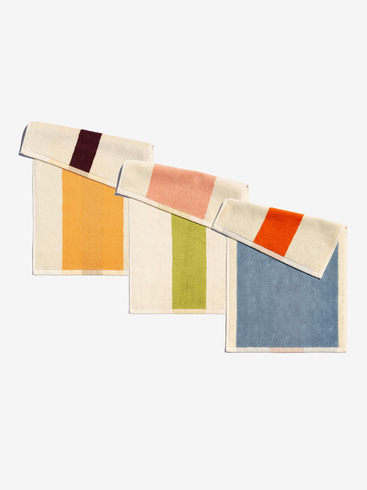SUITE702 Gästehandtuch-Set (3-tlg.) Limette Sunny Yellow Sky Blue