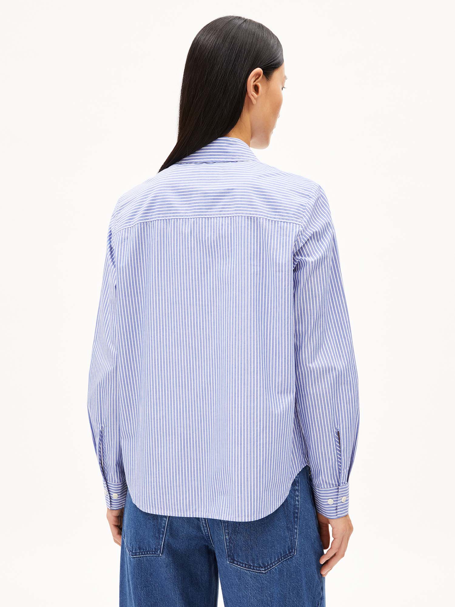 ARMEDANGELS Louilaa Striped White Lapis Blue S