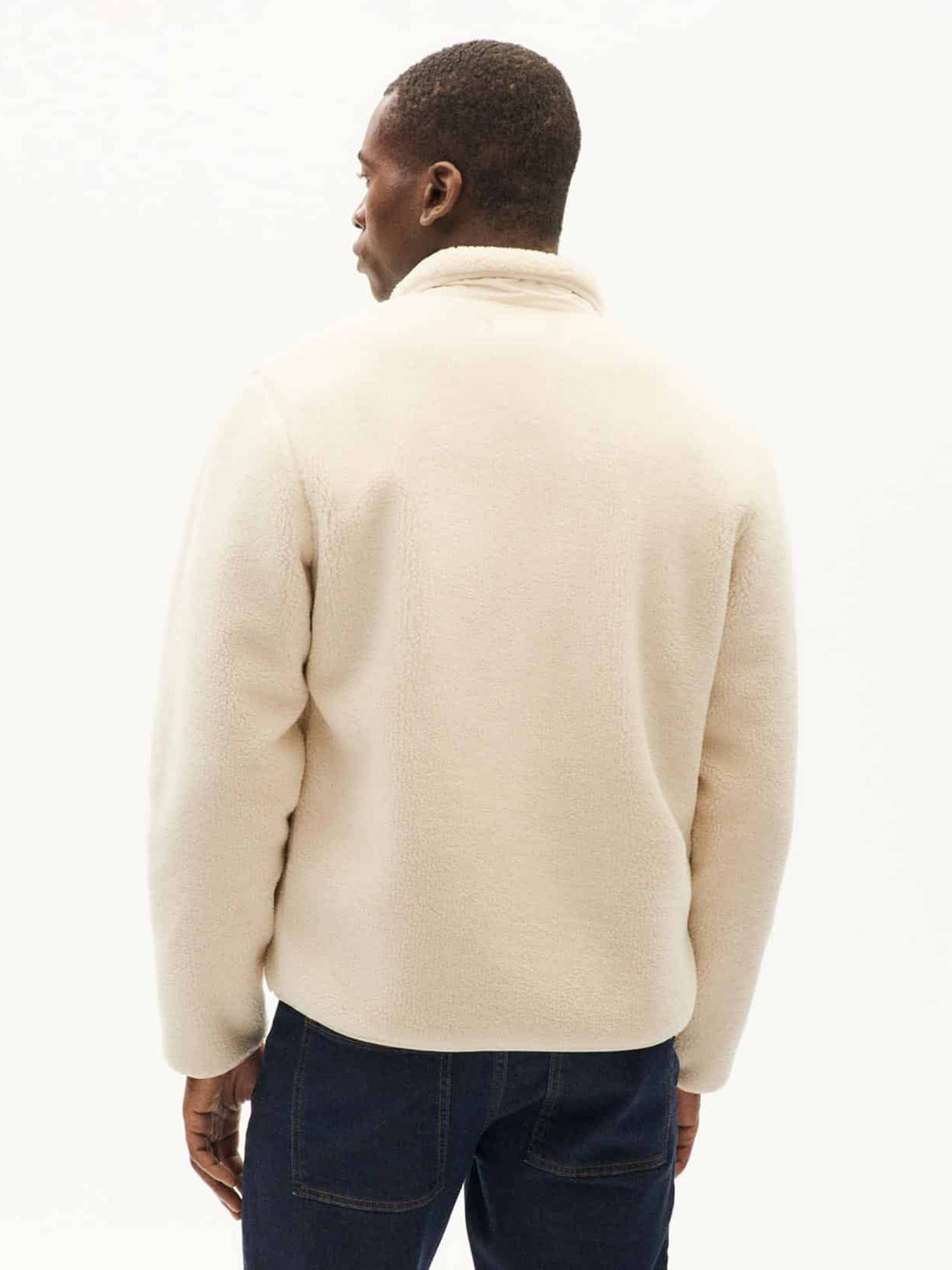 Thinking MU Mitchel Ecru Fleece Sweatshirt Ivory L
