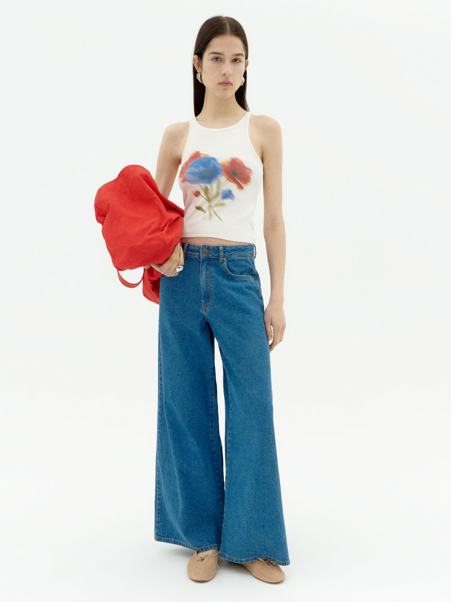 Thinking MU Harriet Top Blurry Flower S