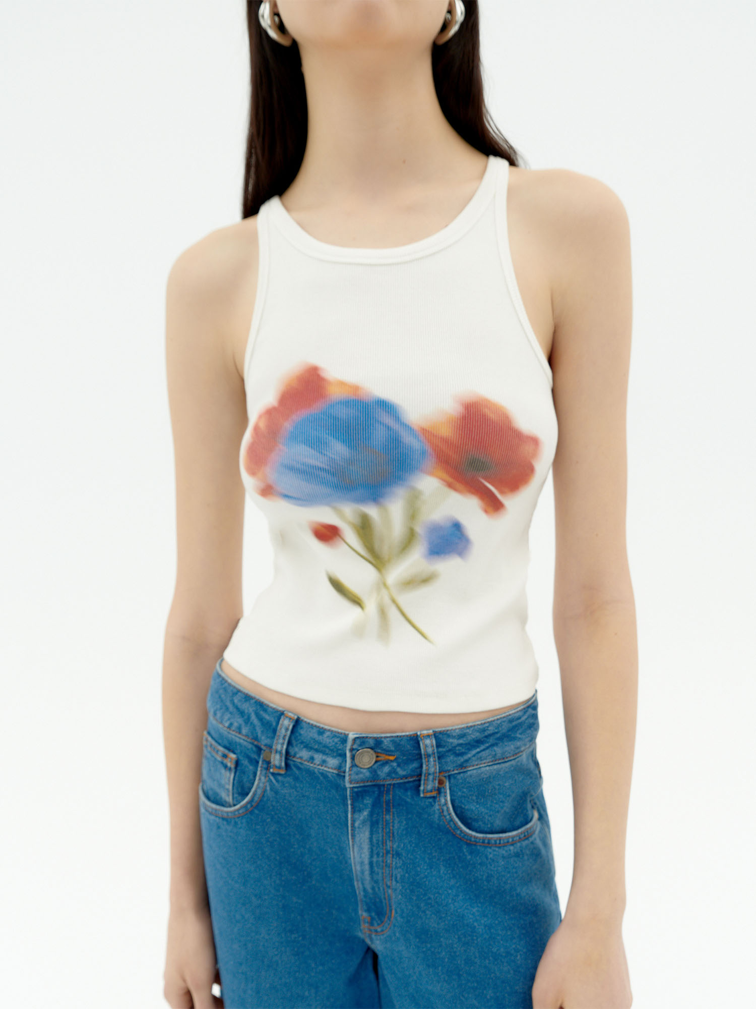 Thinking MU Harriet Top Blurry Flower S