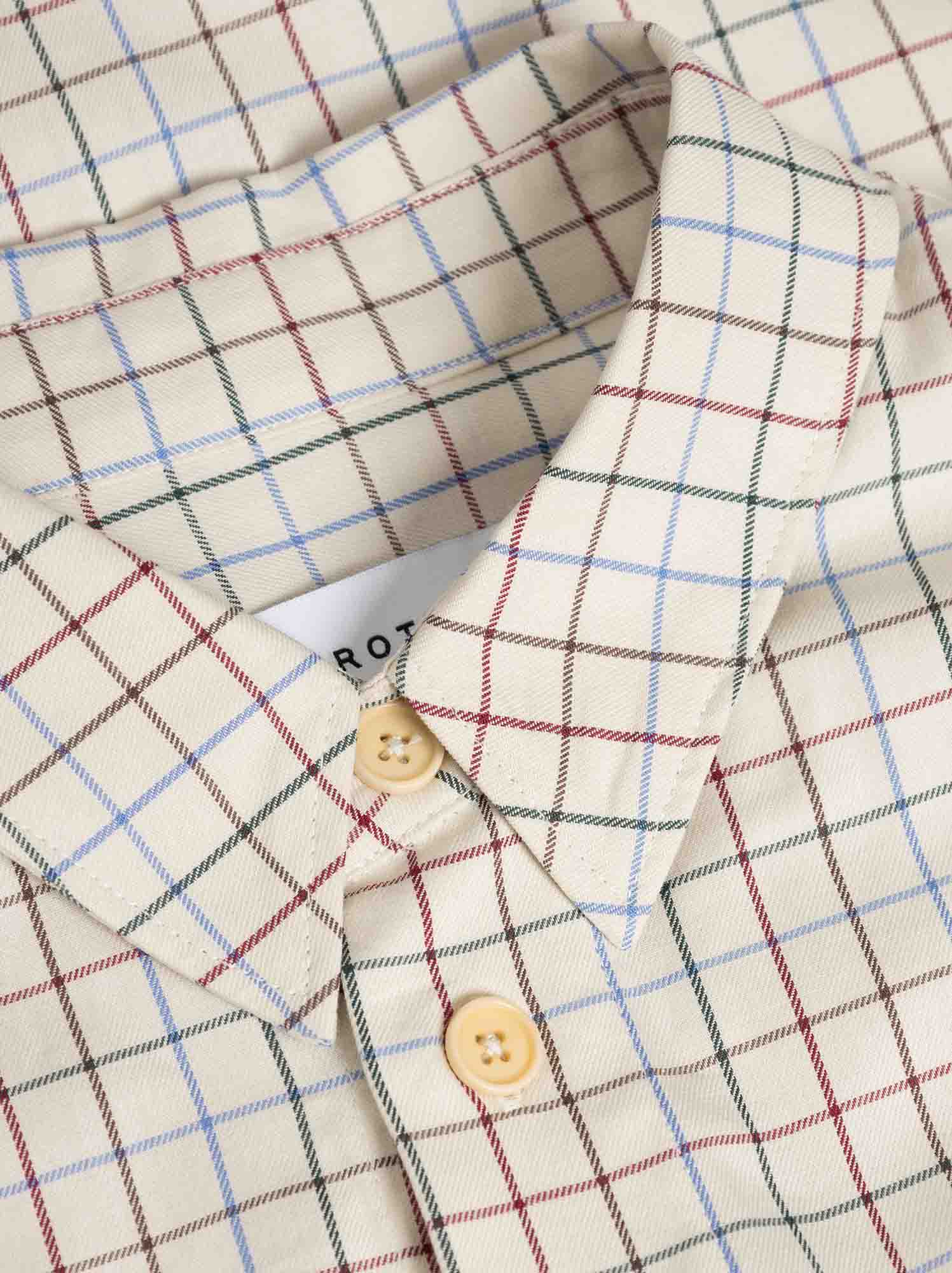 Rotholz Casual Shirt Off-White Check XL