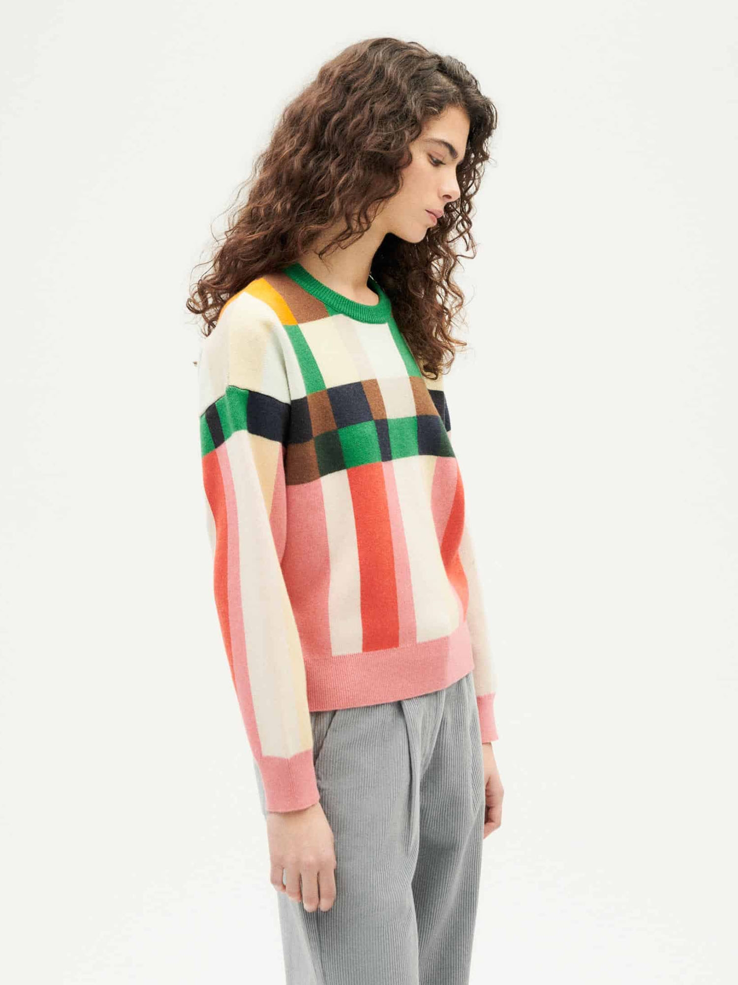 Thinking MU Philis Knitted Sweater Grid XS