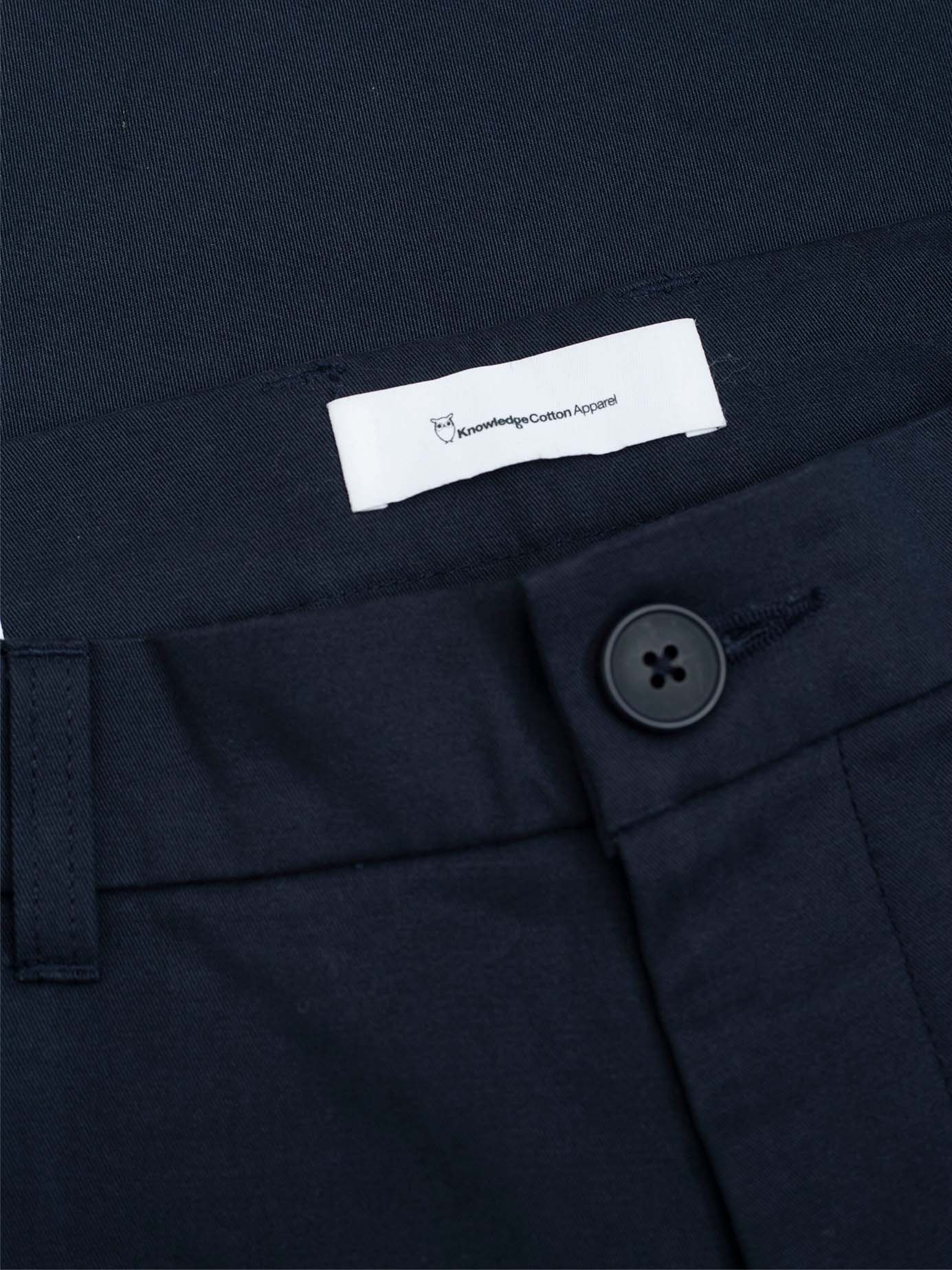 Knowledge Cotton Apparel Chuck Regular Chino Twill Pants Total Eclipse 34/34
