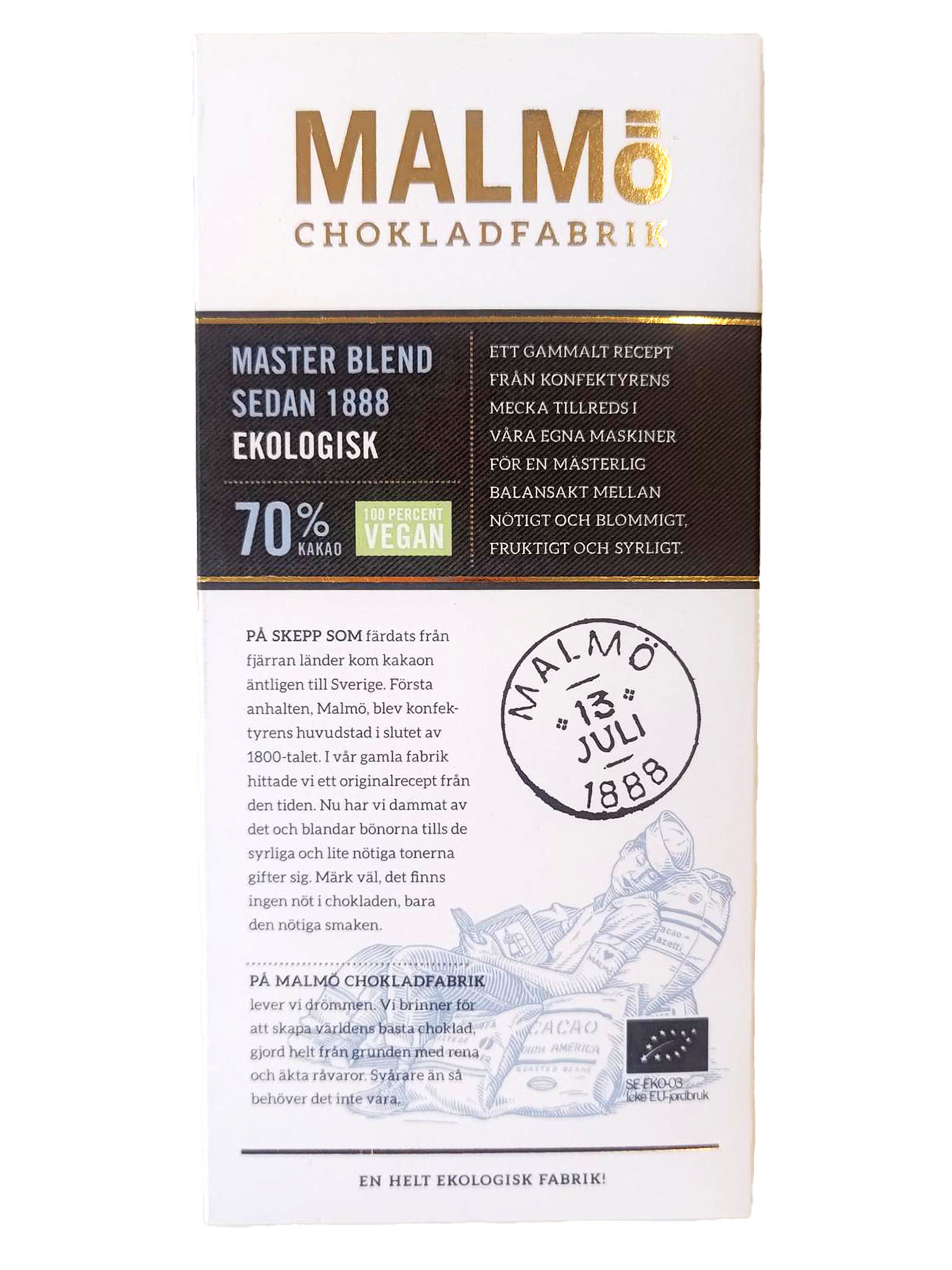 Malmö Chokladfabrik Tafel 100g Master Blend Sedan 1888/Meistermischung seit 1888