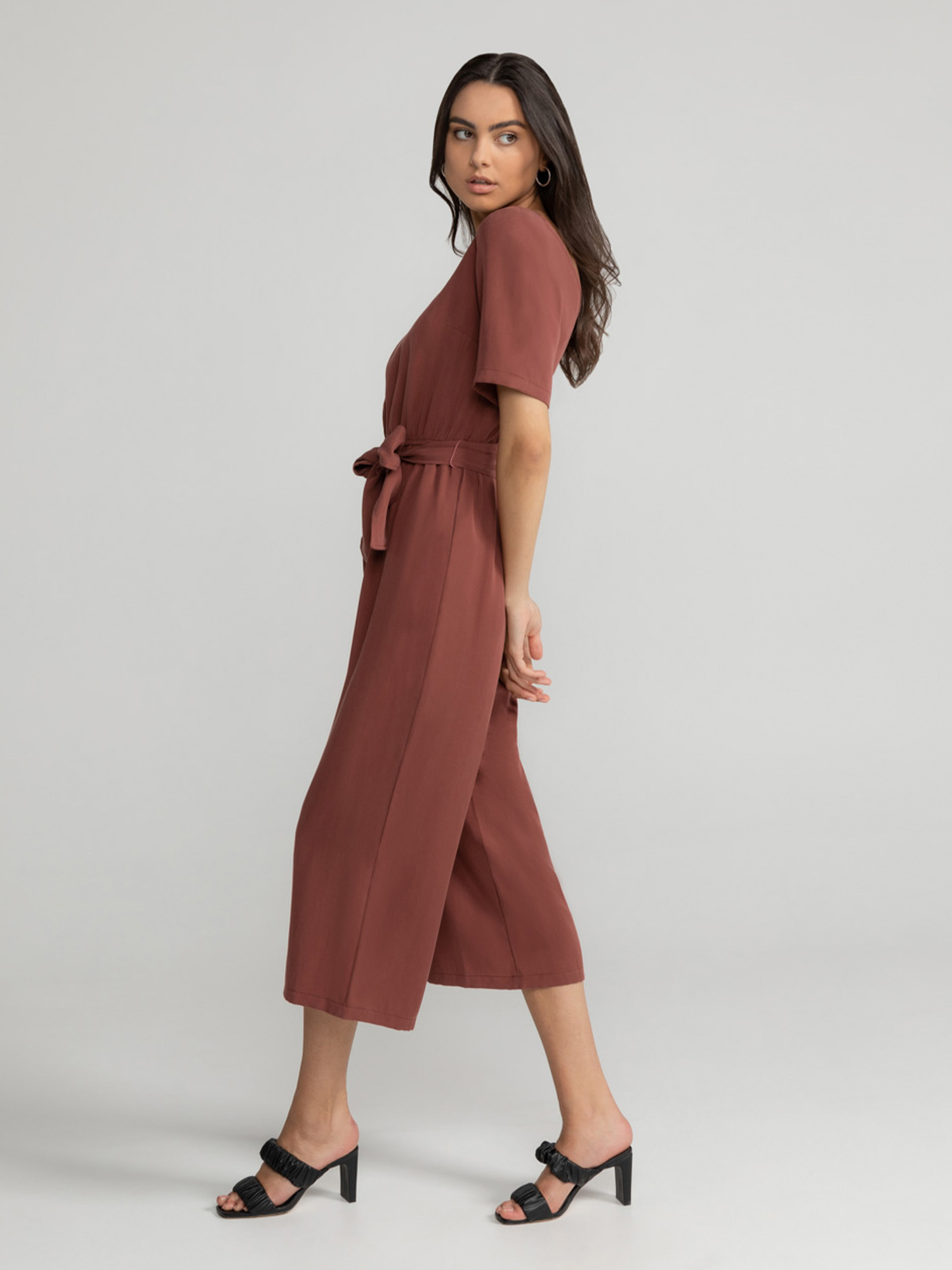 LOVJOI Jumpsuit Staine Halfsleeve Dark Maroon L