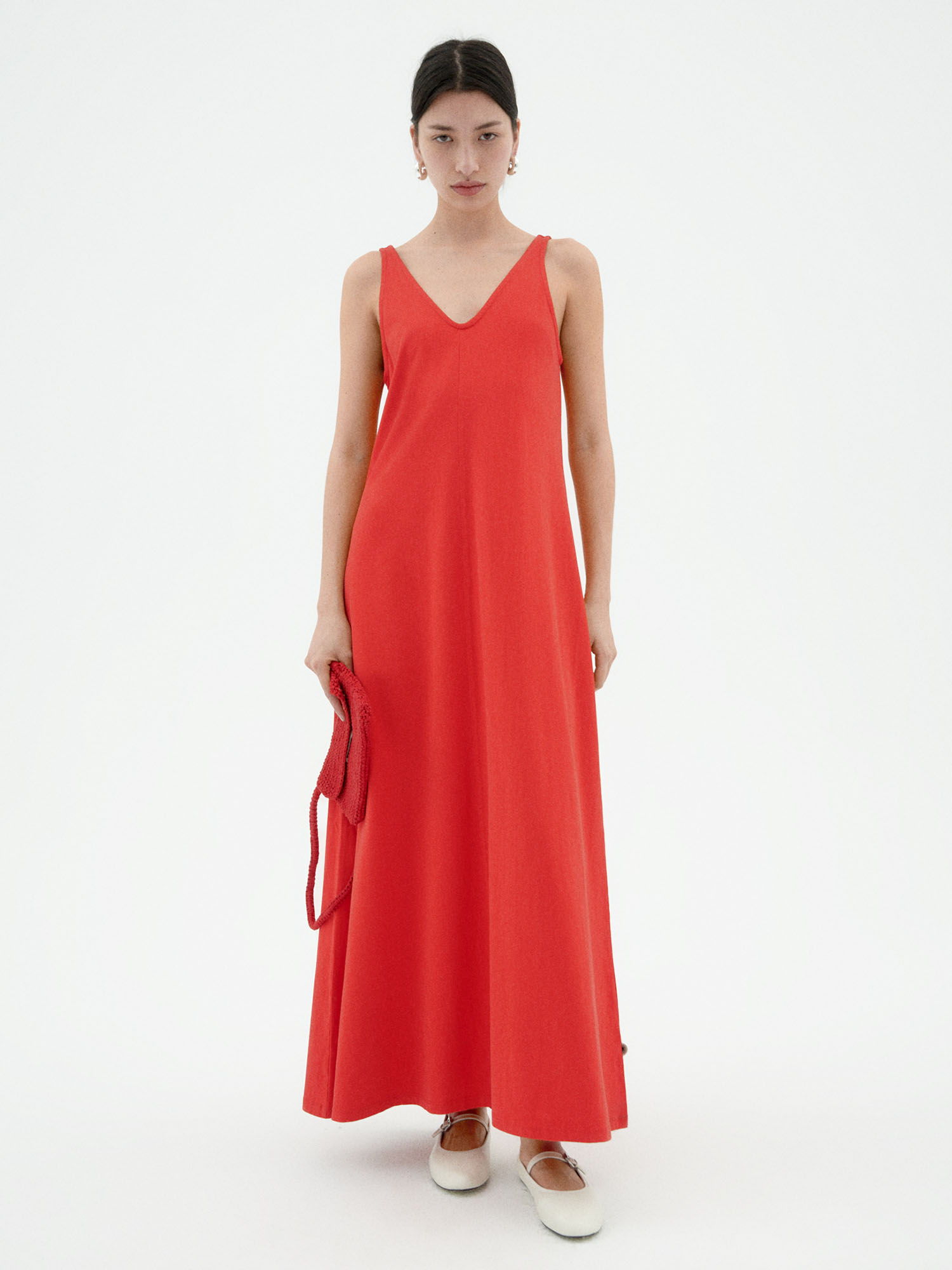 Thinking MU Sade Dress Fiery Red XS