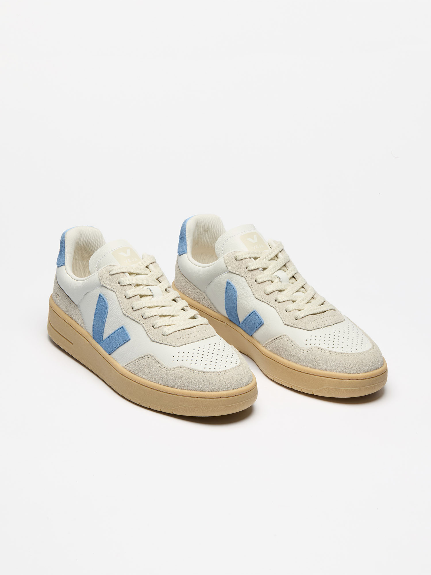 VEJA V-90 O.T. Leather Men Extra White Aqua Natural 42