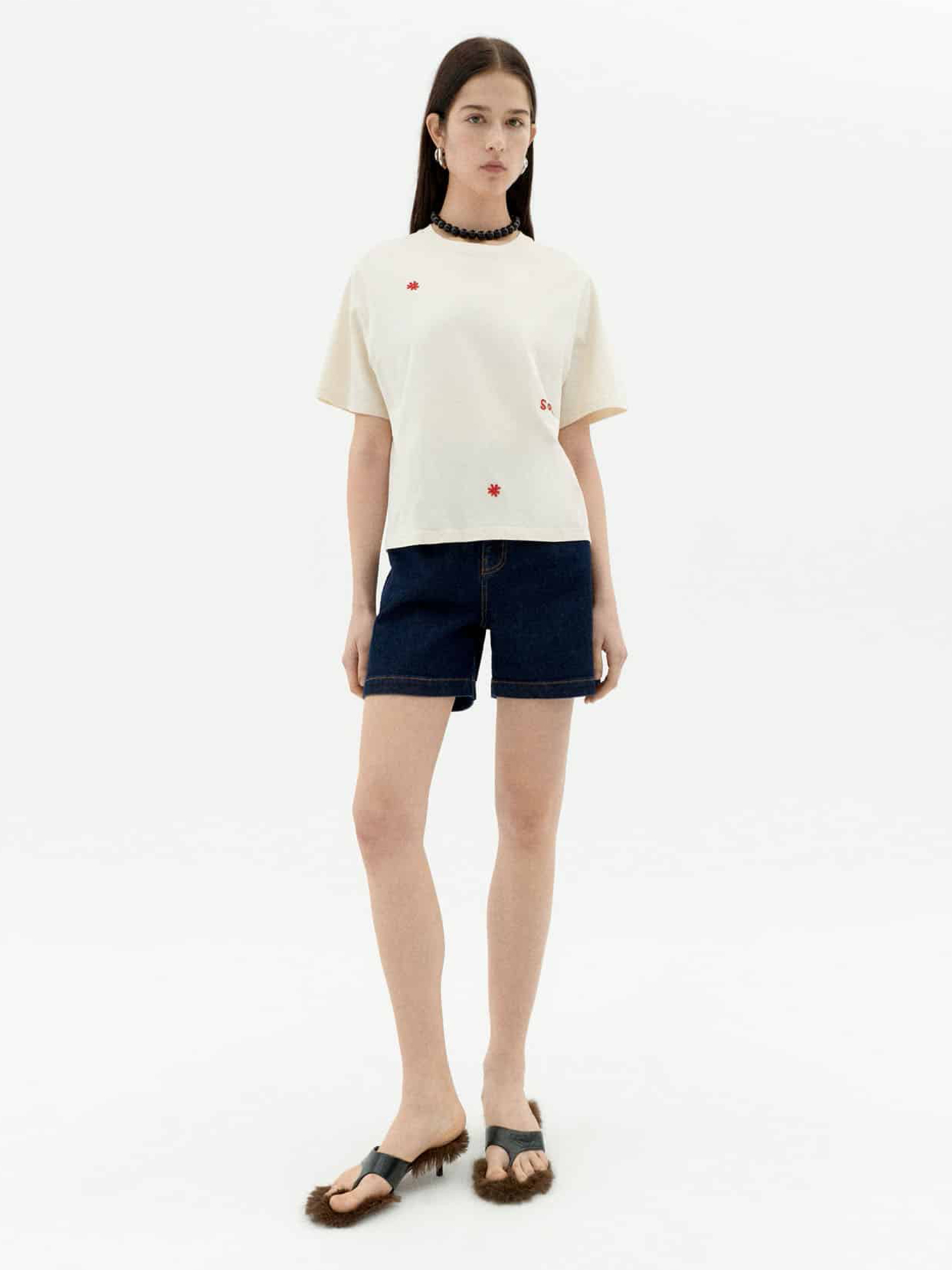 Thinking MU Lucia T-Shirt Solsol White S