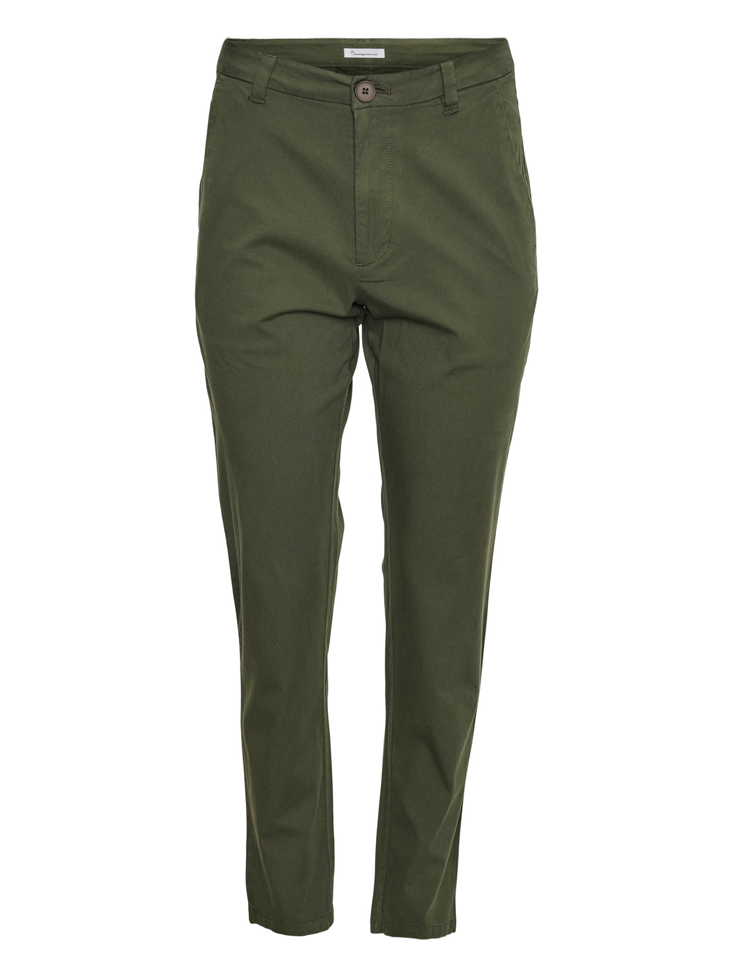 Knowledge Cotton Apparel WILLOW Regular Cropped Poplin Chino Forrest Night XL