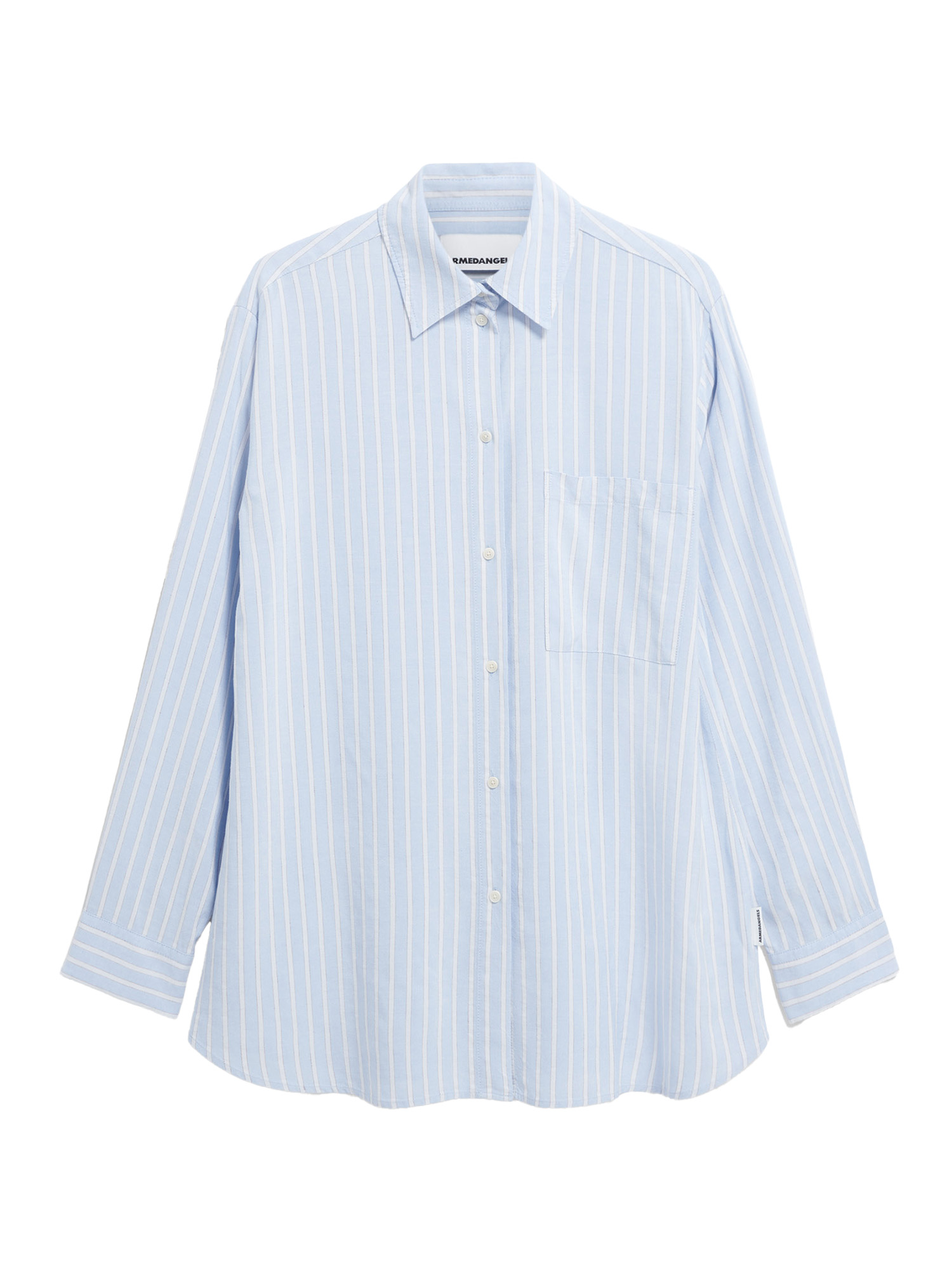 ARMEDANGELS Maalgaa Lino Striped Silky Blue Morning Sky M