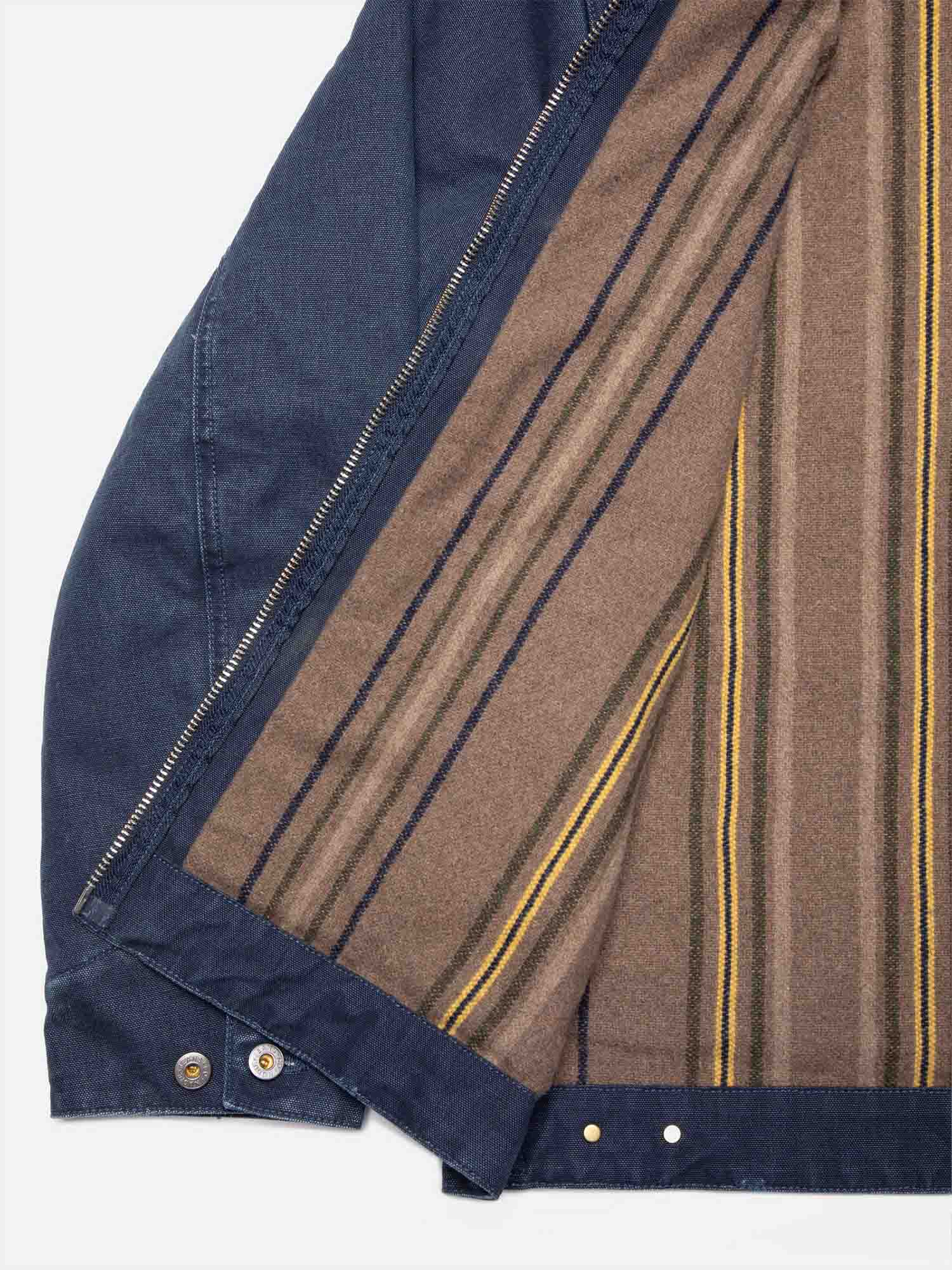 Nudie Jeans Blake Zip Jacket Canvas Blue M