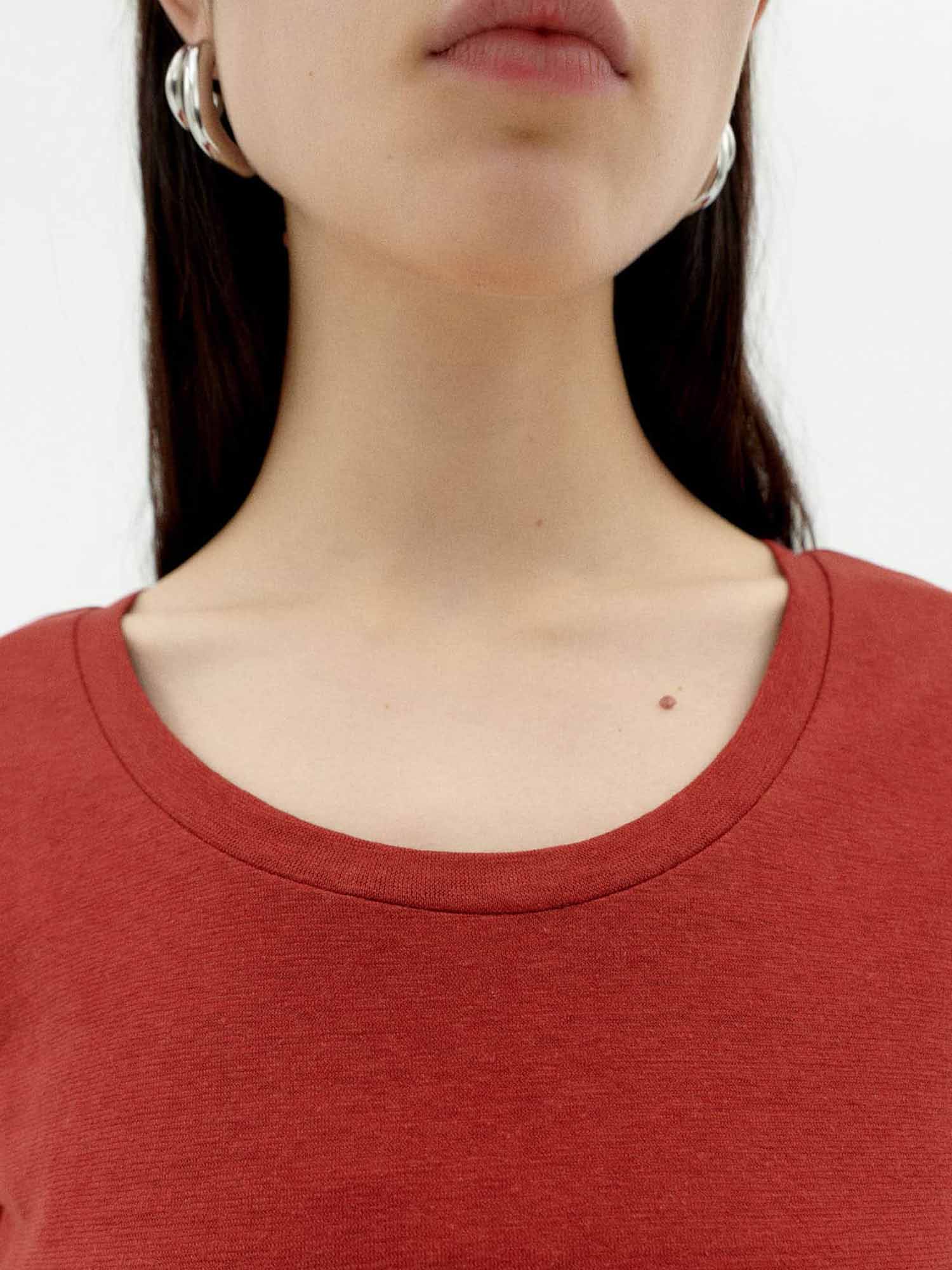 Thinking MU Hemp Cassia Tee Orangered XS