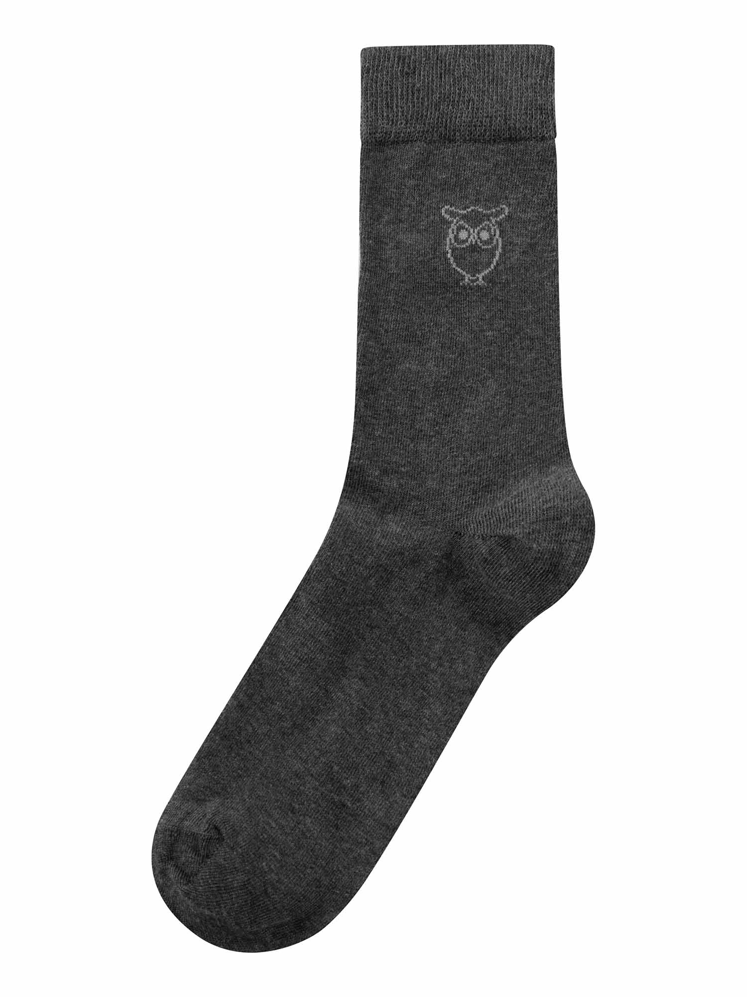 Knowledge Cotton Apparel 4-Pack solid Socks Light Feather Gray 43-47