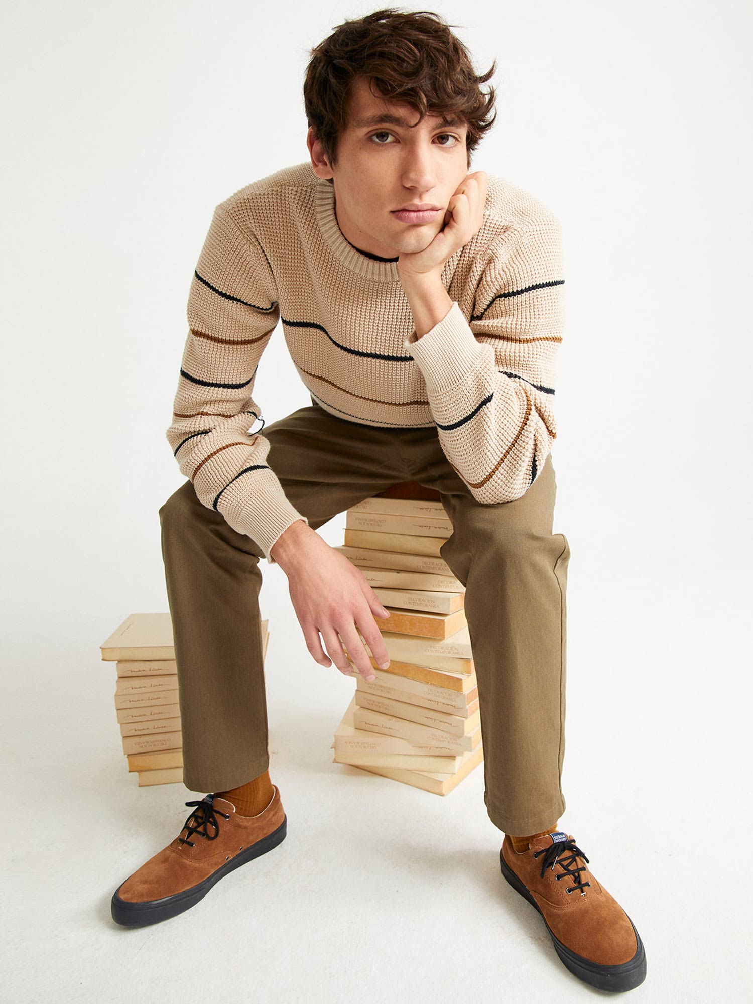 Thinking MU Miki Knitted Sweater bone S