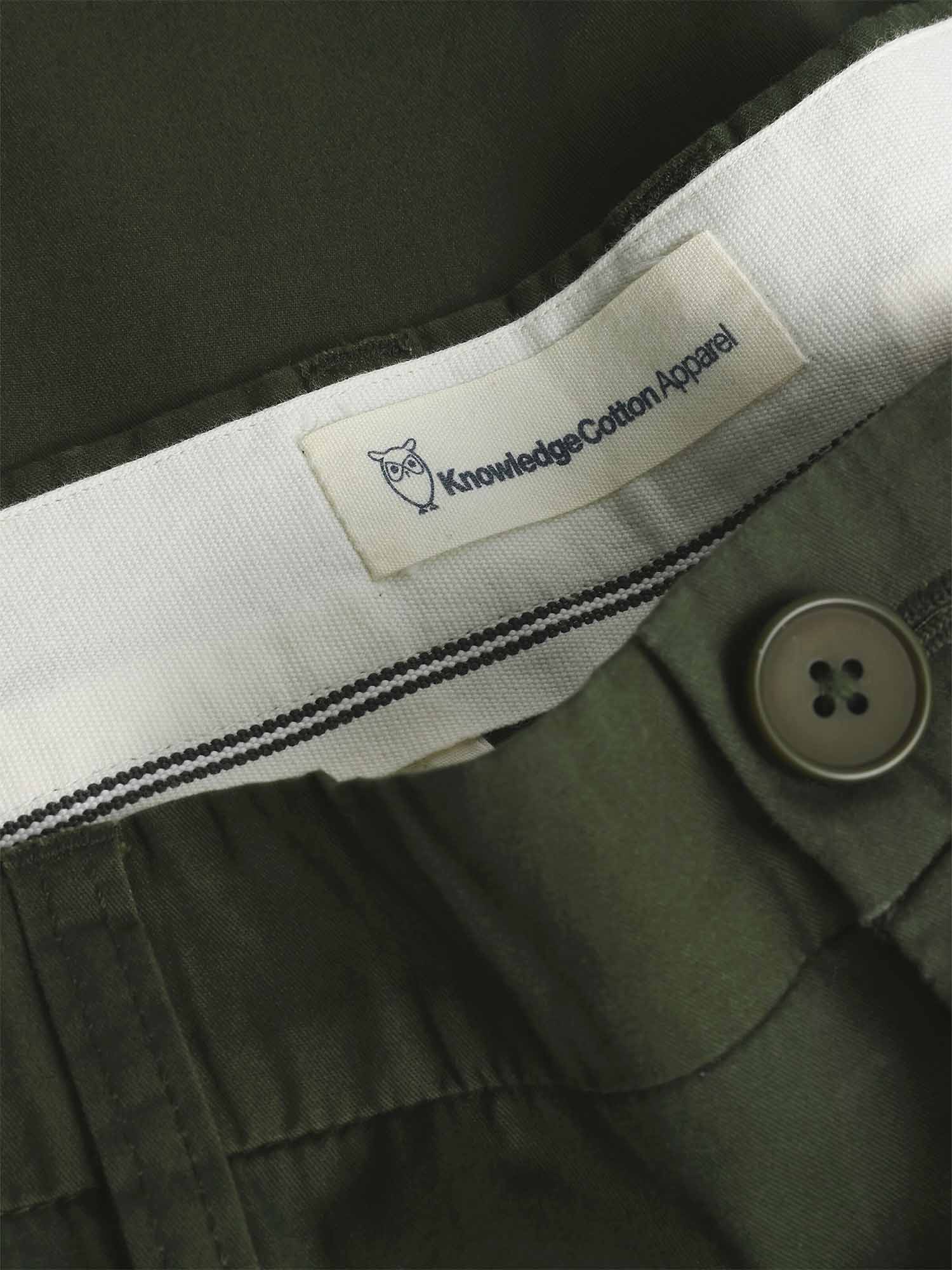 Knowledge Cotton Apparel Chuck regular chino poplin shorts Forrest Night 30