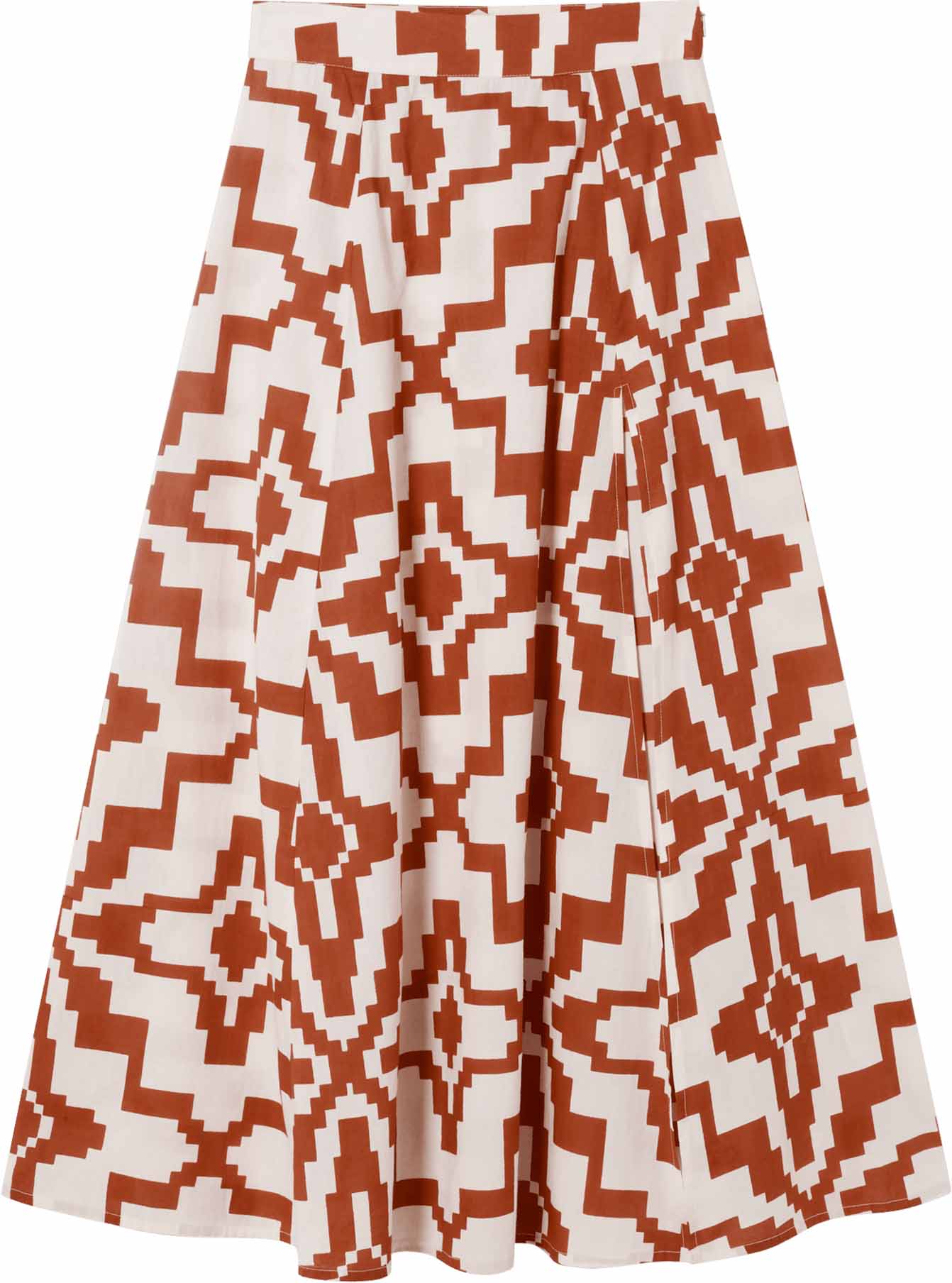 THINKING MU Tora Skirt Orange Ilusion 42