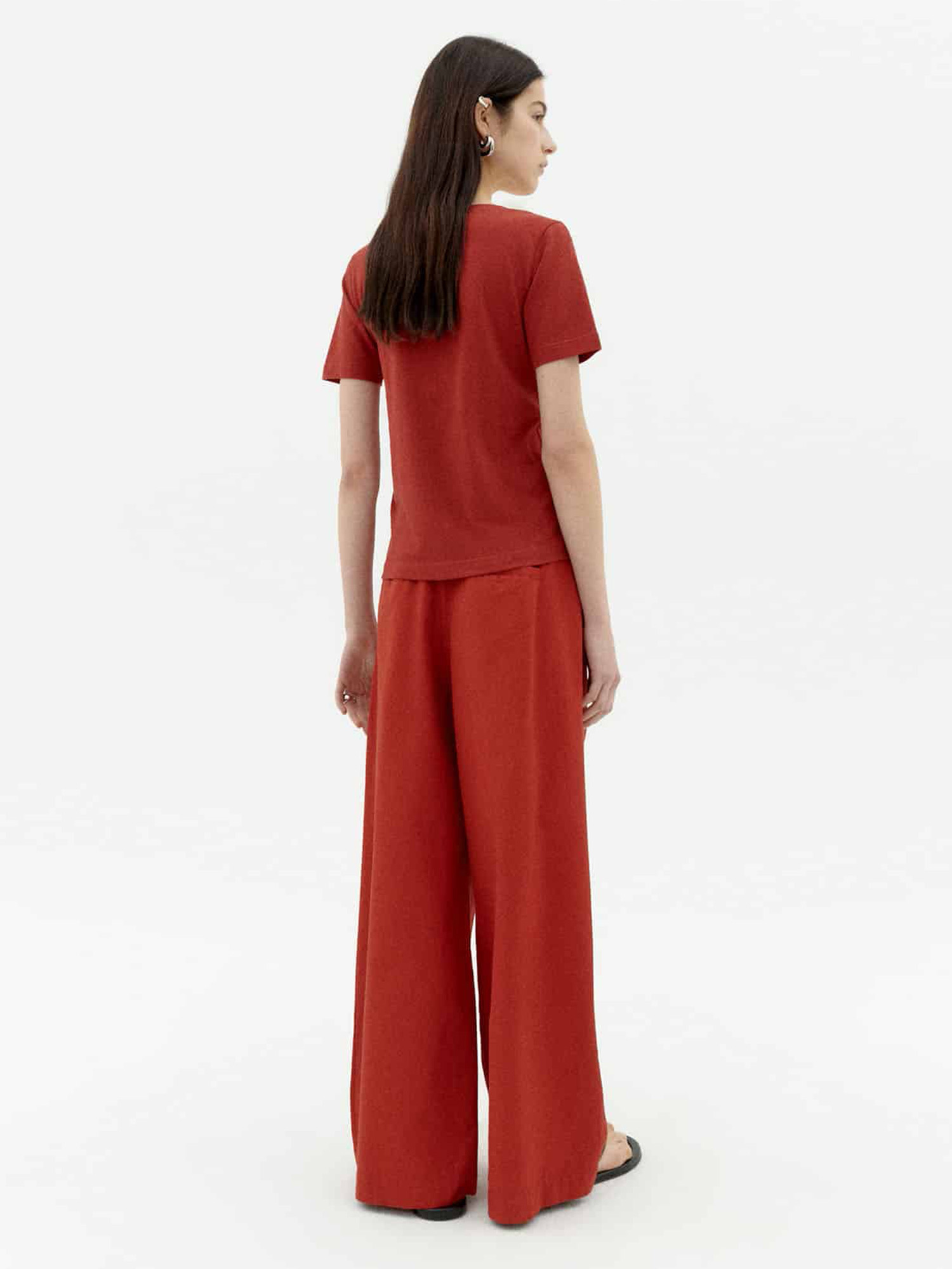 Thinking MU Hemp Cassia Tee Orangered L
