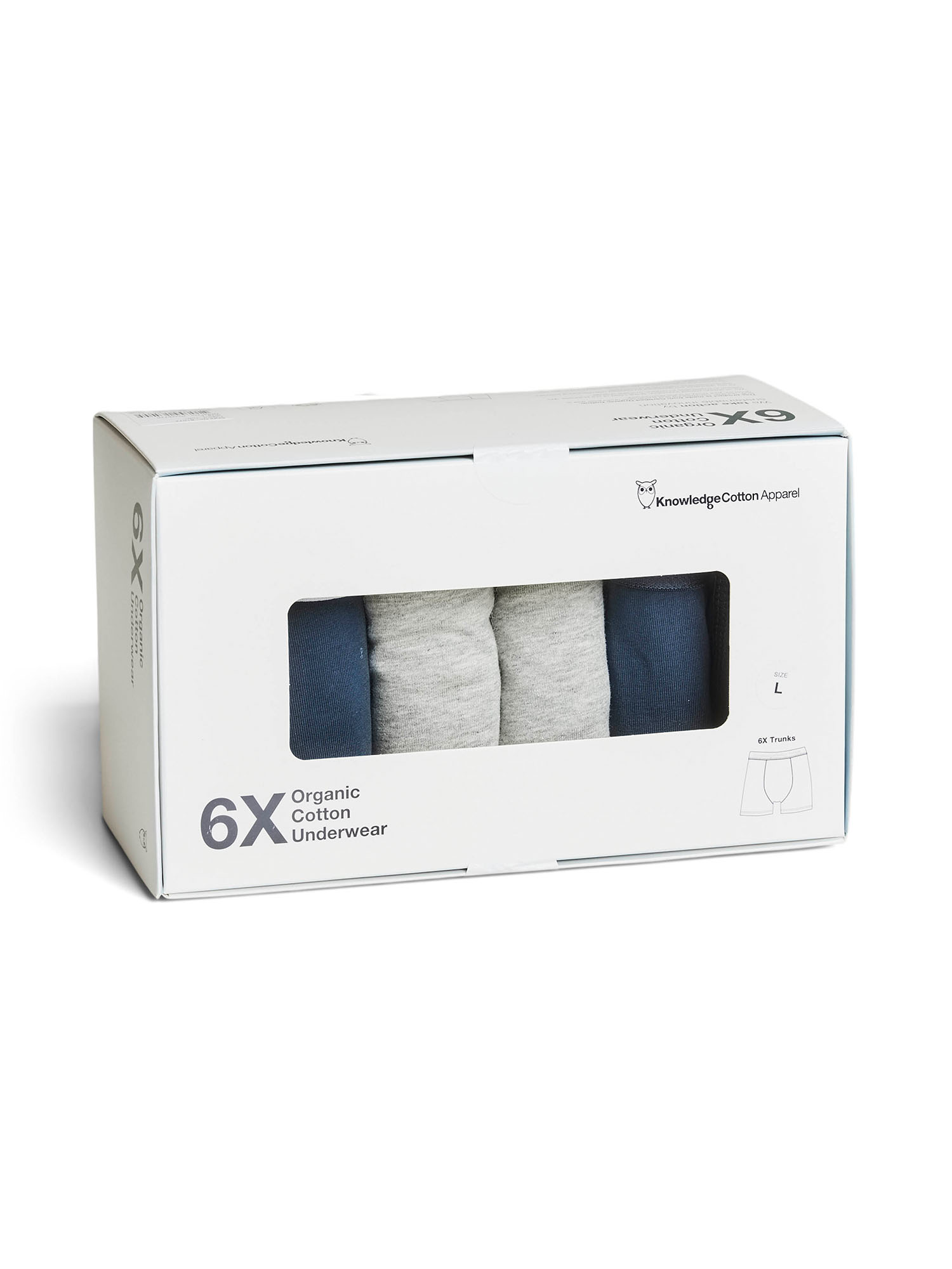 Knowledge Cotton Apparel Anker 6-Pack Underwear Total Eclipse XXL