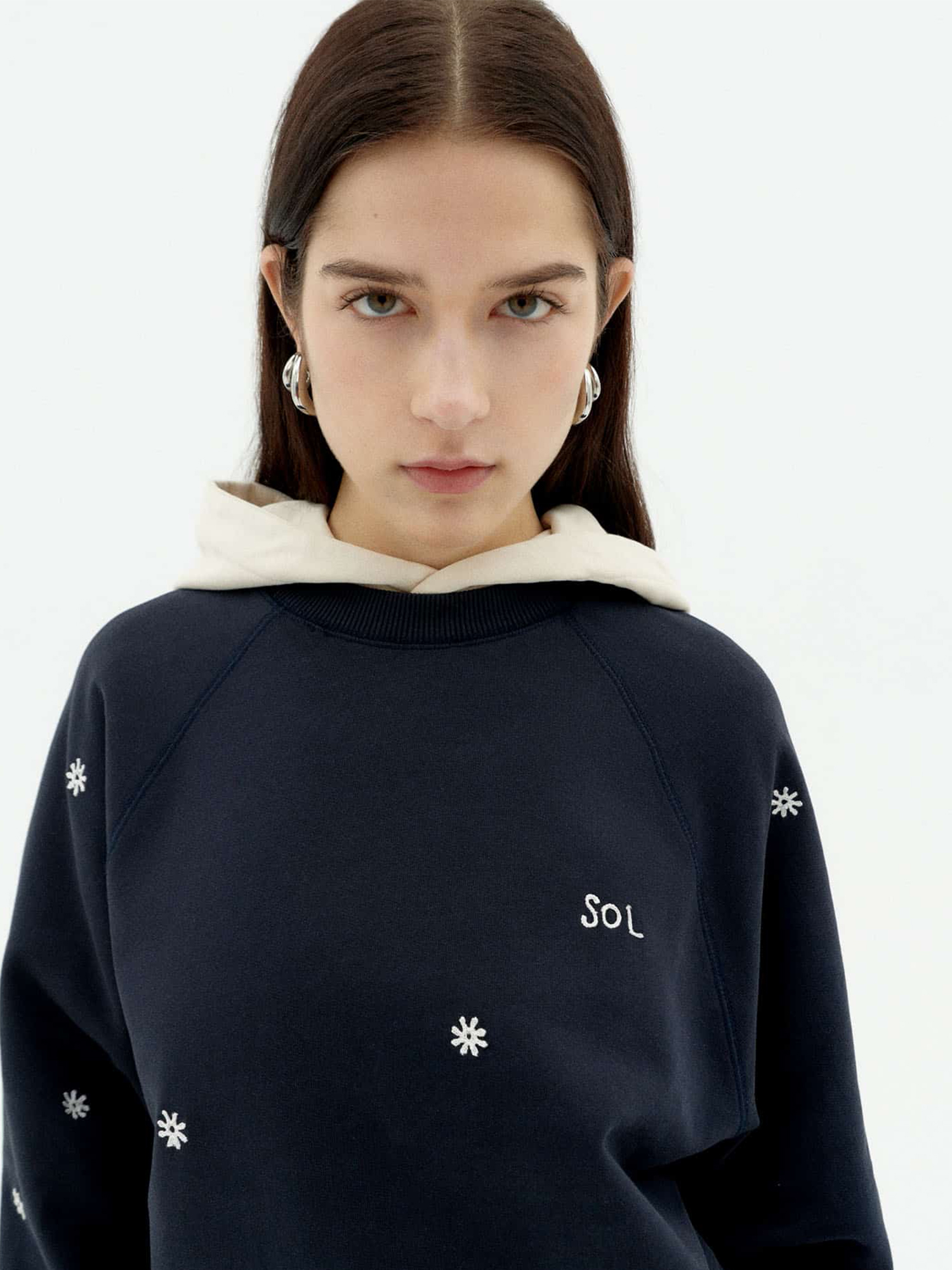 Thinking MU Solsol Bonnie Sweatshirt Navy S