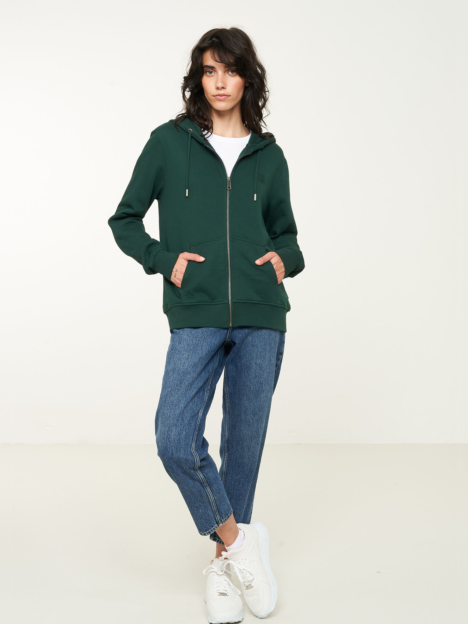 Recolution Dahlia Zip Hoodie Deep Green S