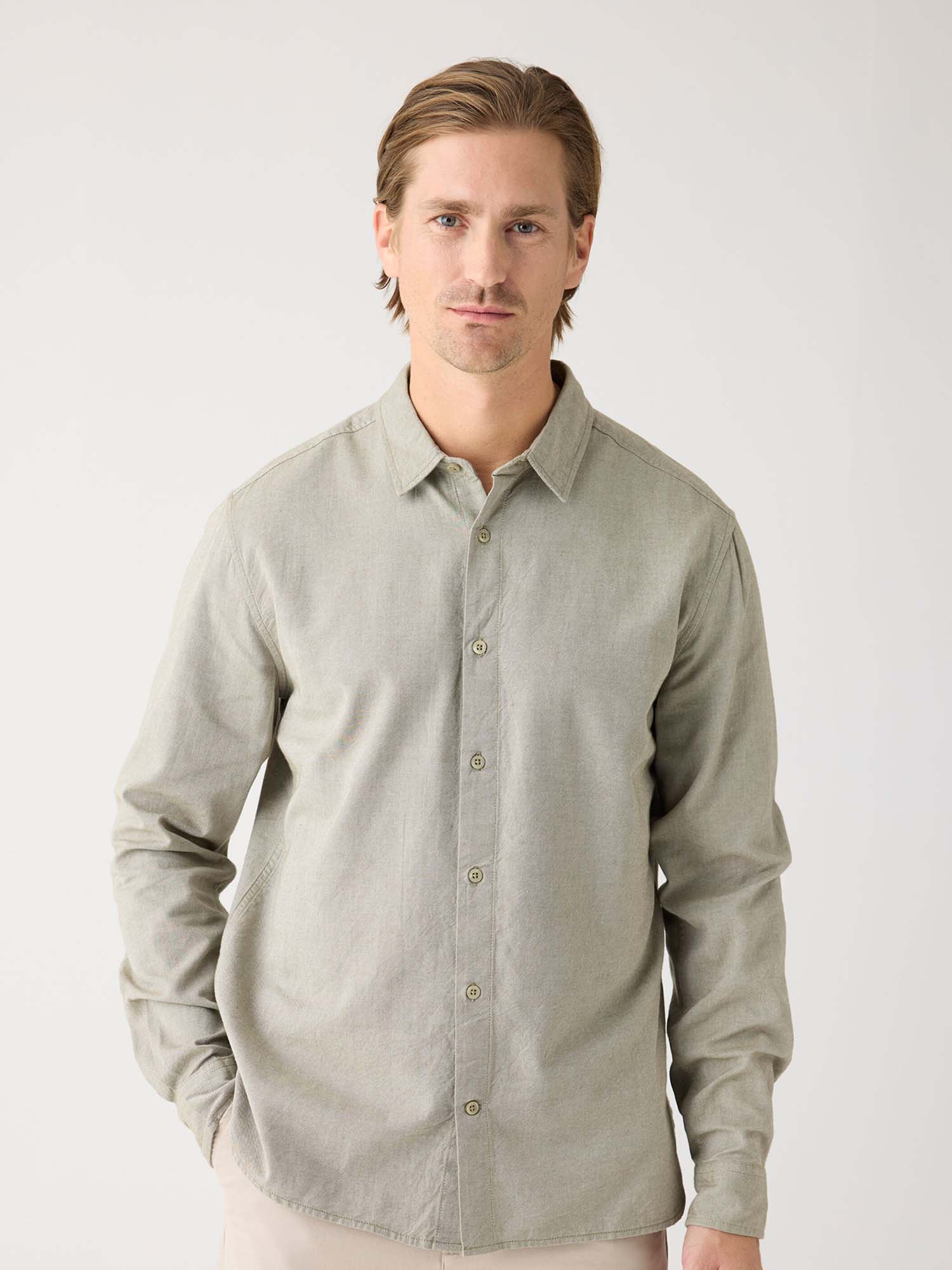 Knowledge Cotton Apparel Regular Fit Light Twill Shirt