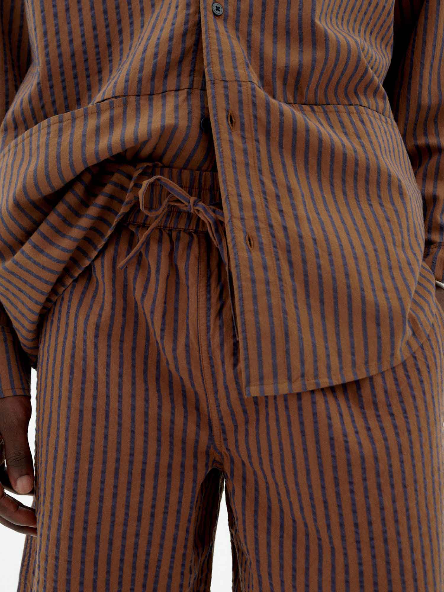 Thinking MU Henry Shorts Brown Stripes XL