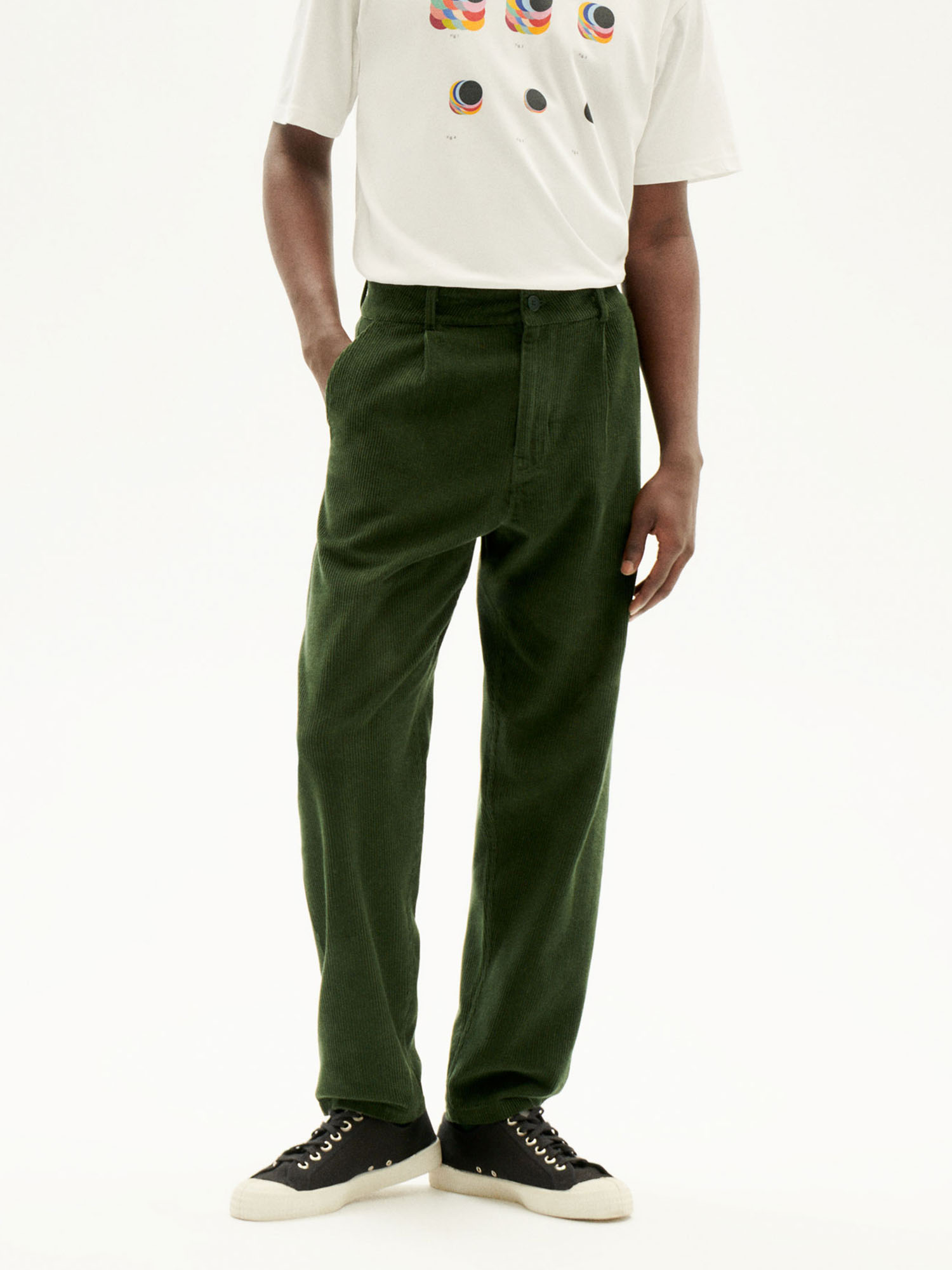 Thinking Mu Wotan Corduroy Pants Bottle Green 46
