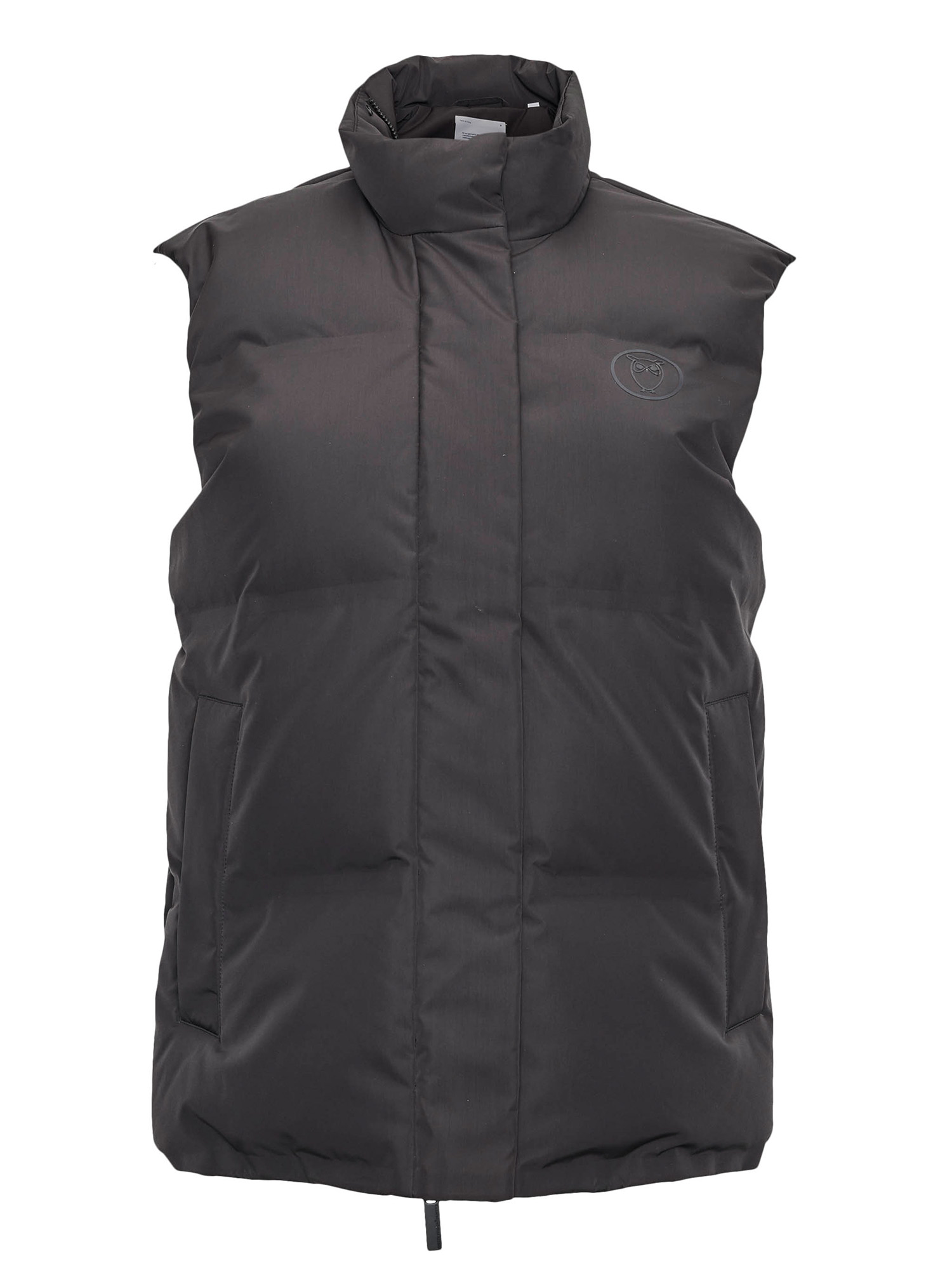 Knowledge Cotton Apparel Puffer Vest for Women Black Jet L