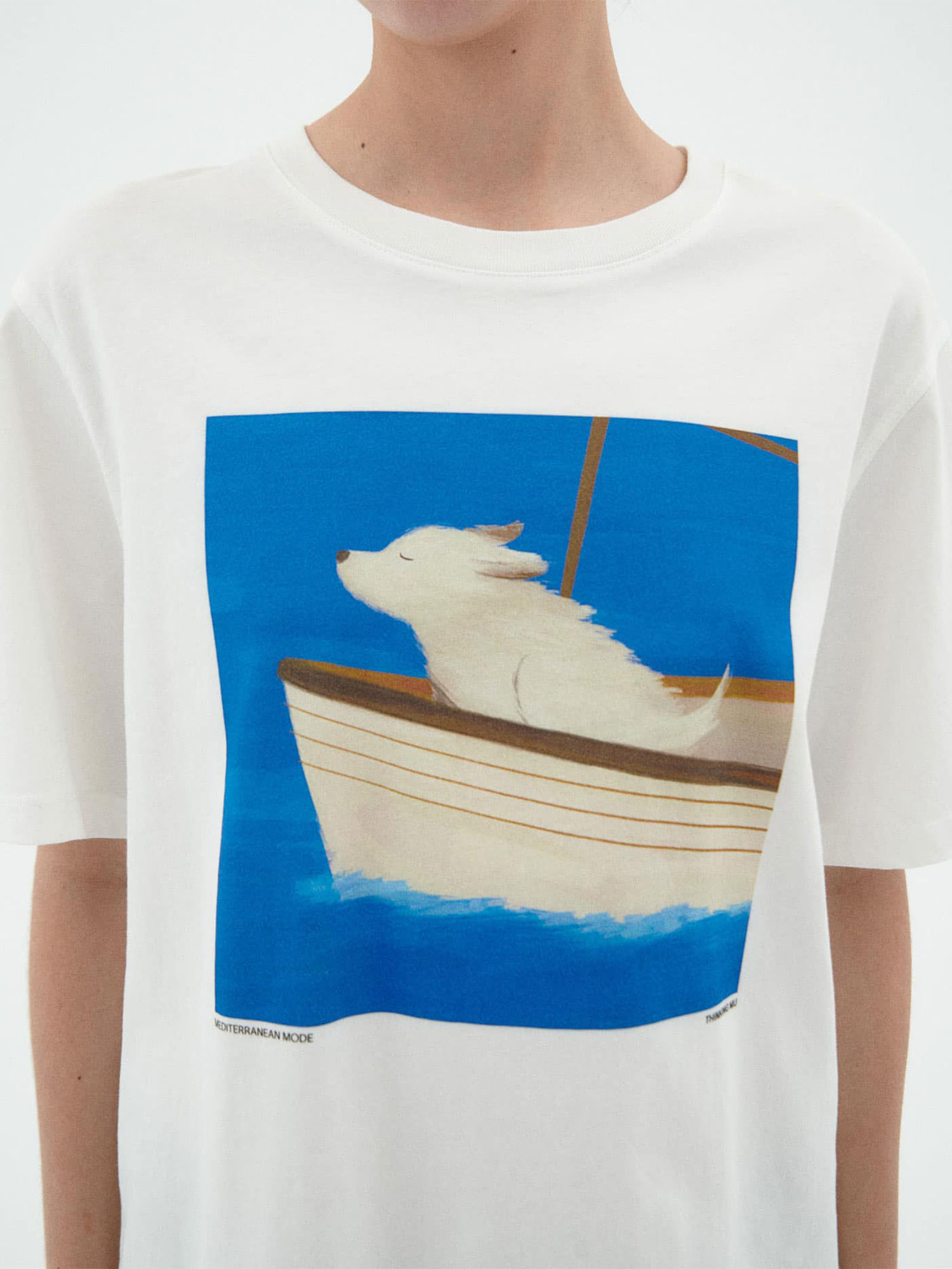 Thinking MU Sailor Dog Lucia T-Shirt White M