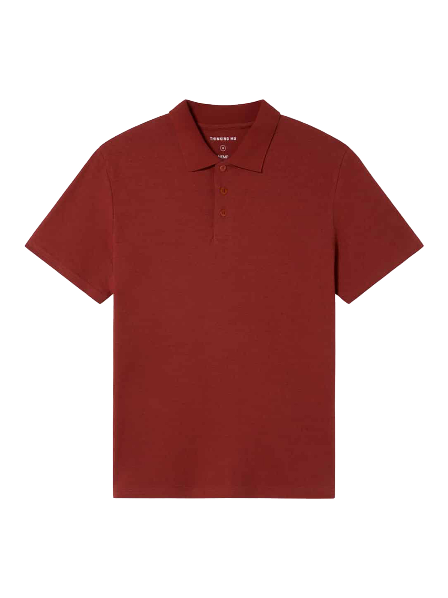 Thinking MU Hemp Polo Orange Red XL