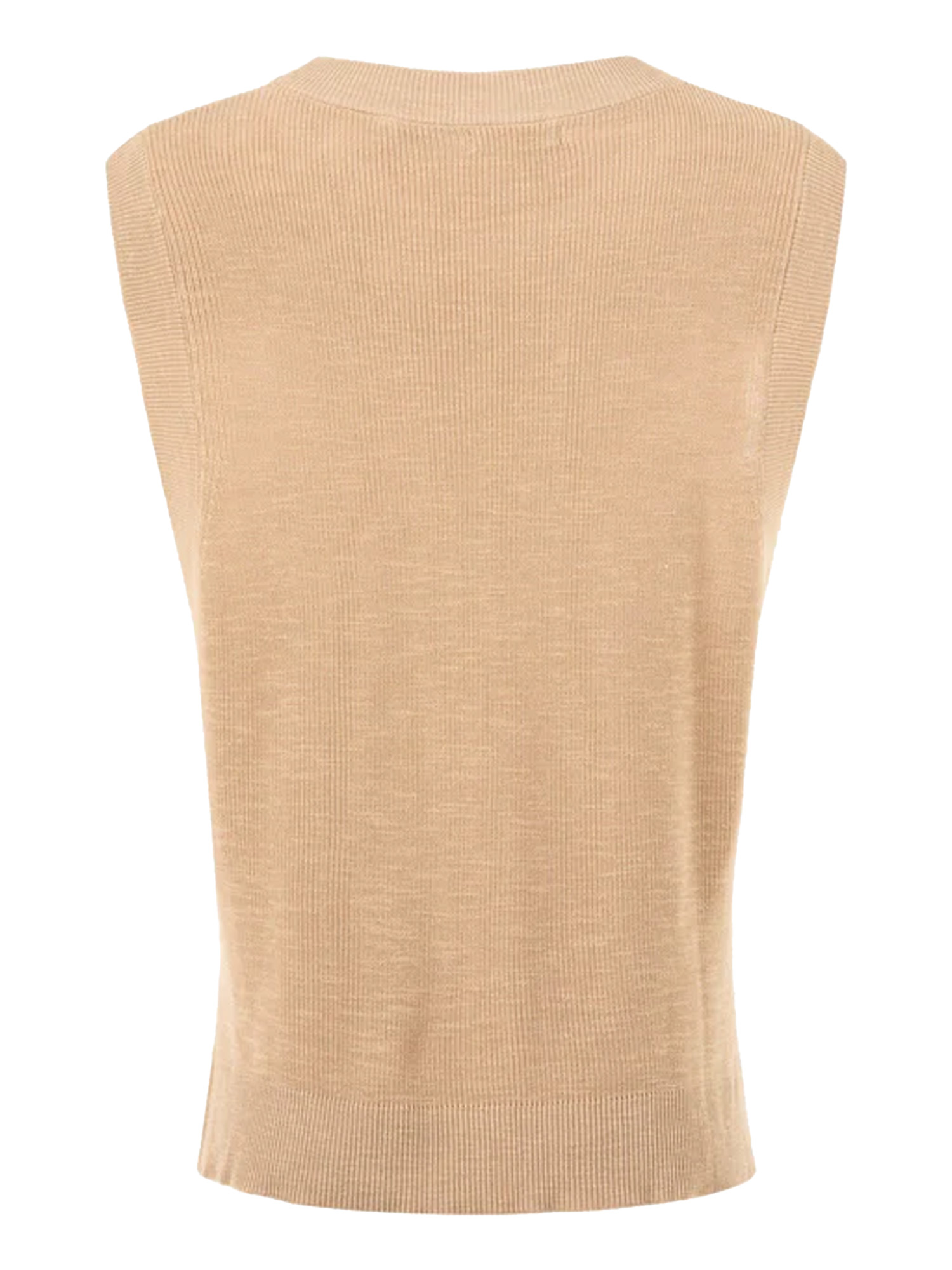 Knowledge Cotton Apparel MYRTHE Tencel Rib Structure Vest Safari M