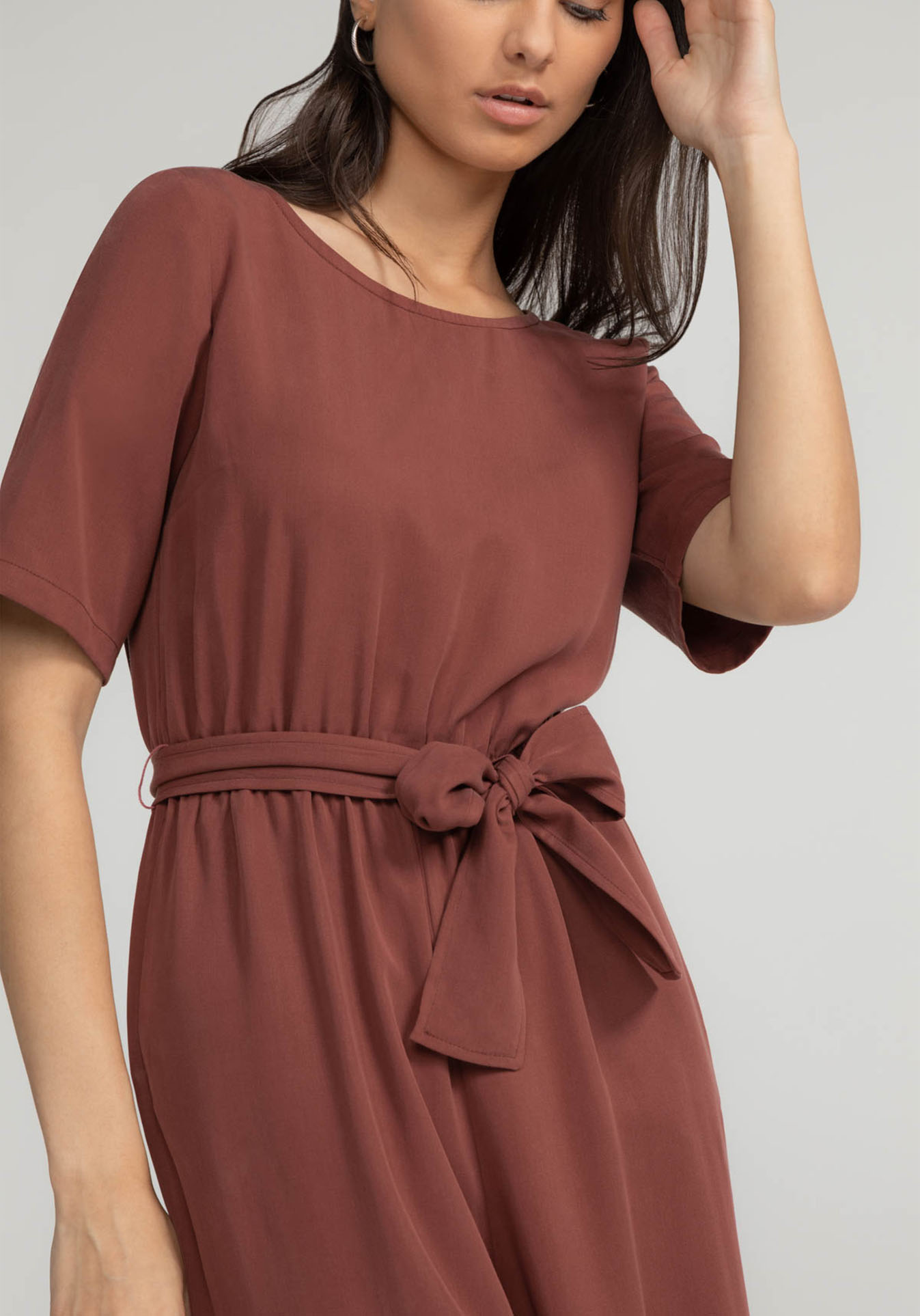 LOVJOI Jumpsuit Staine Halfsleeve Dark Maroon L