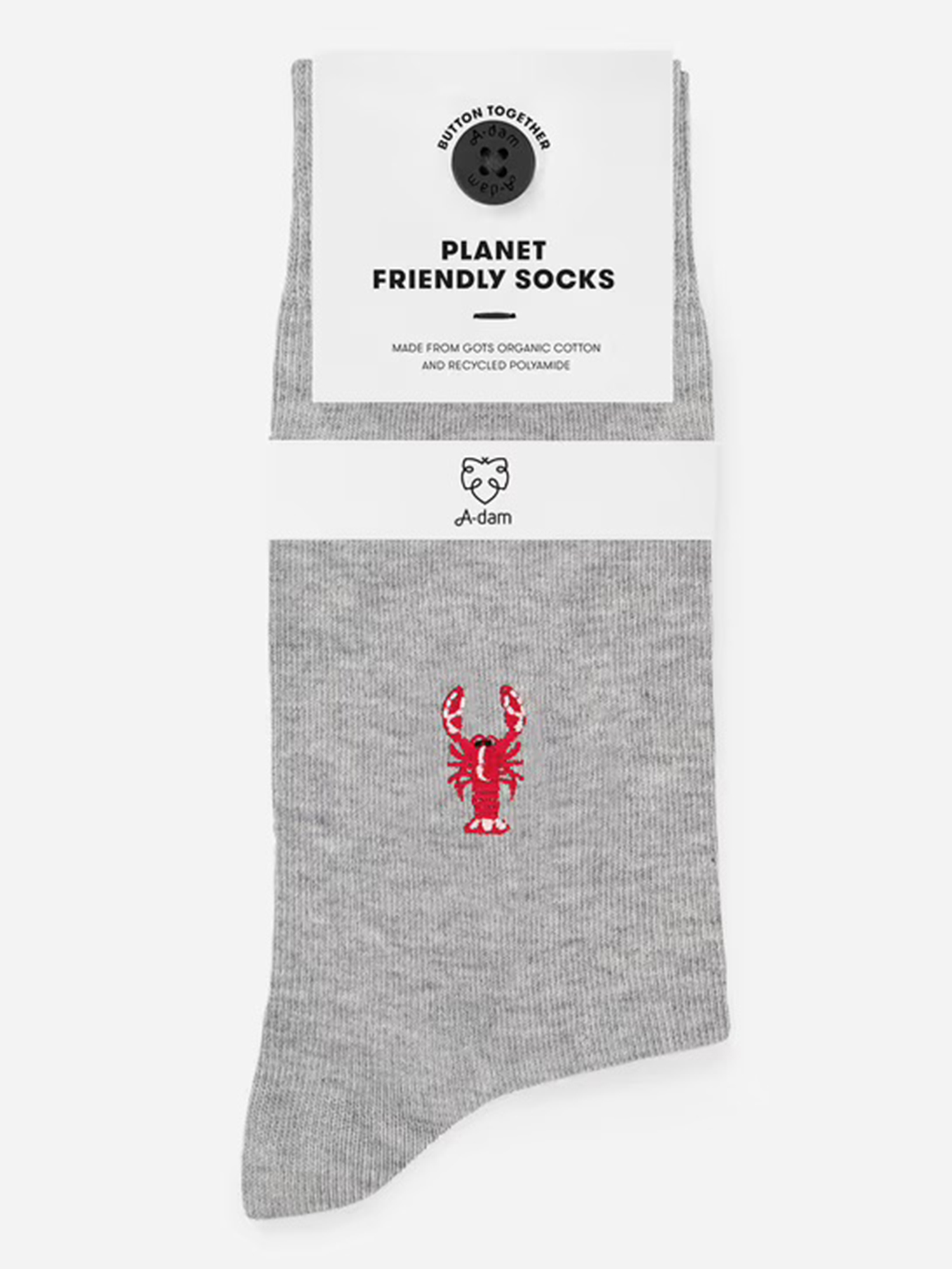 A-dam Casual Socks Lobster Grey Melange 36-40