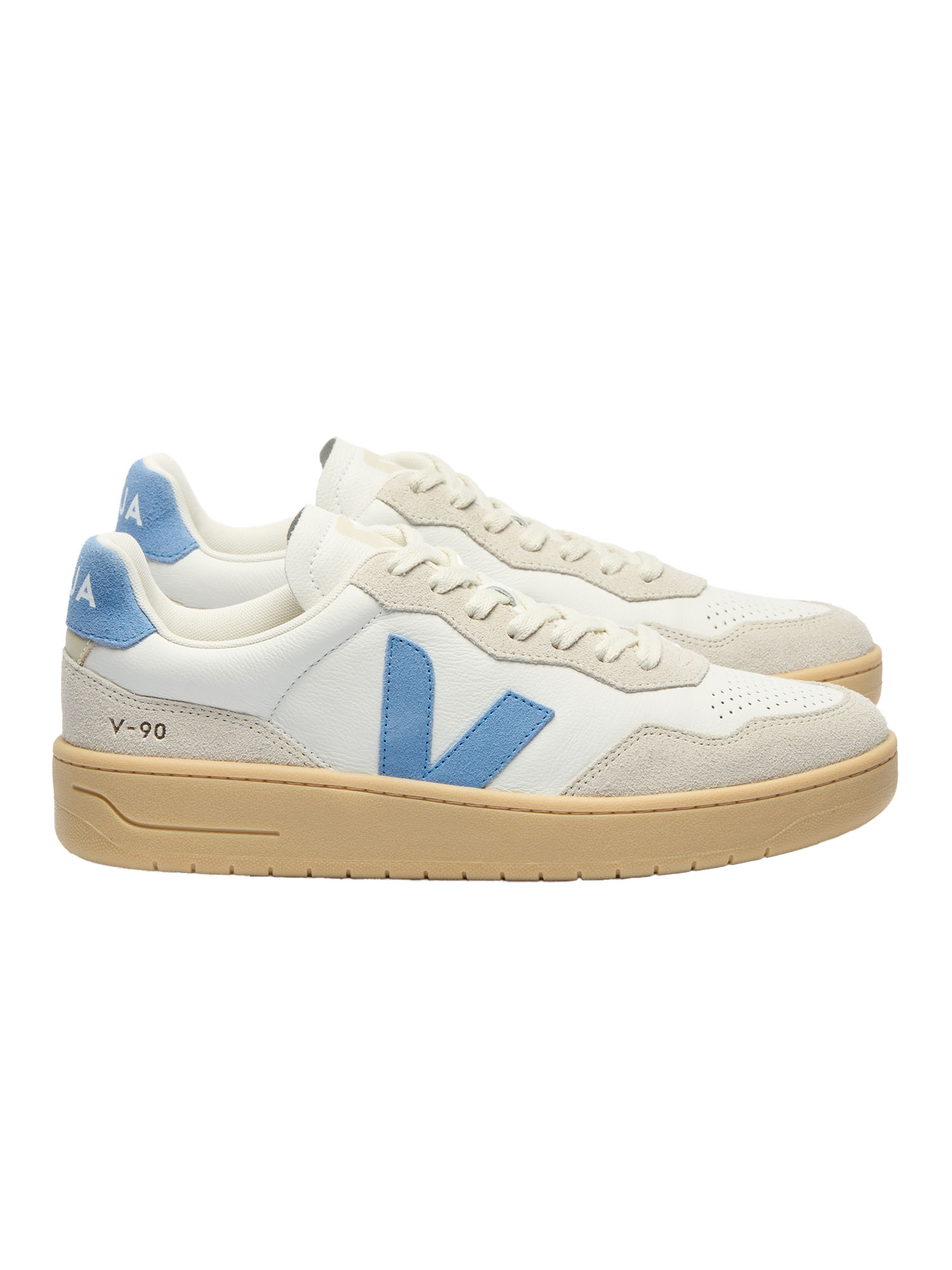 VEJA V-90 O.T. Leather Men Extra White Aqua Natural 42