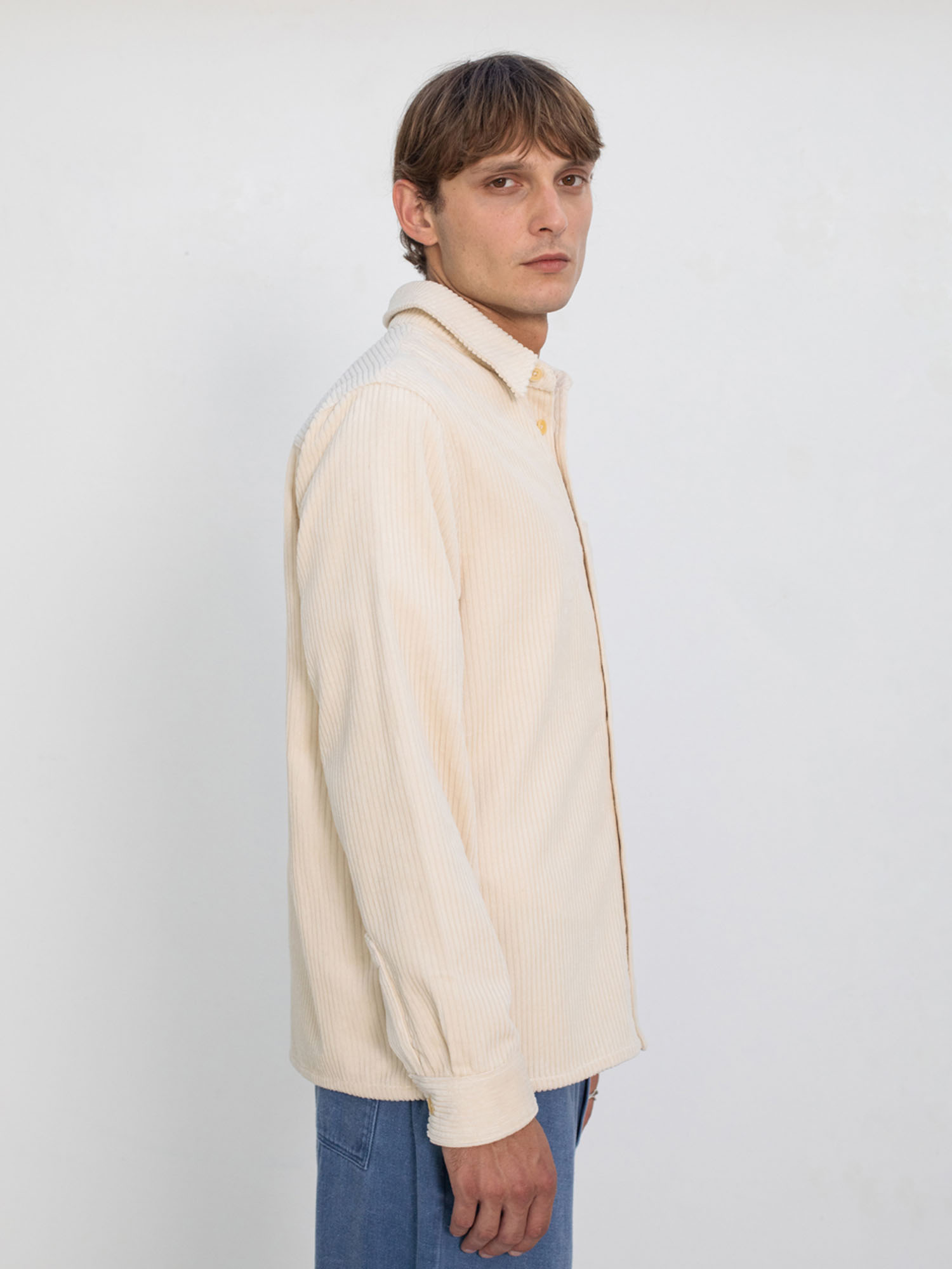 Rotholz Cord Casual Shirt White Sand M Rotholz Cord Casual Shirt White Sand M
