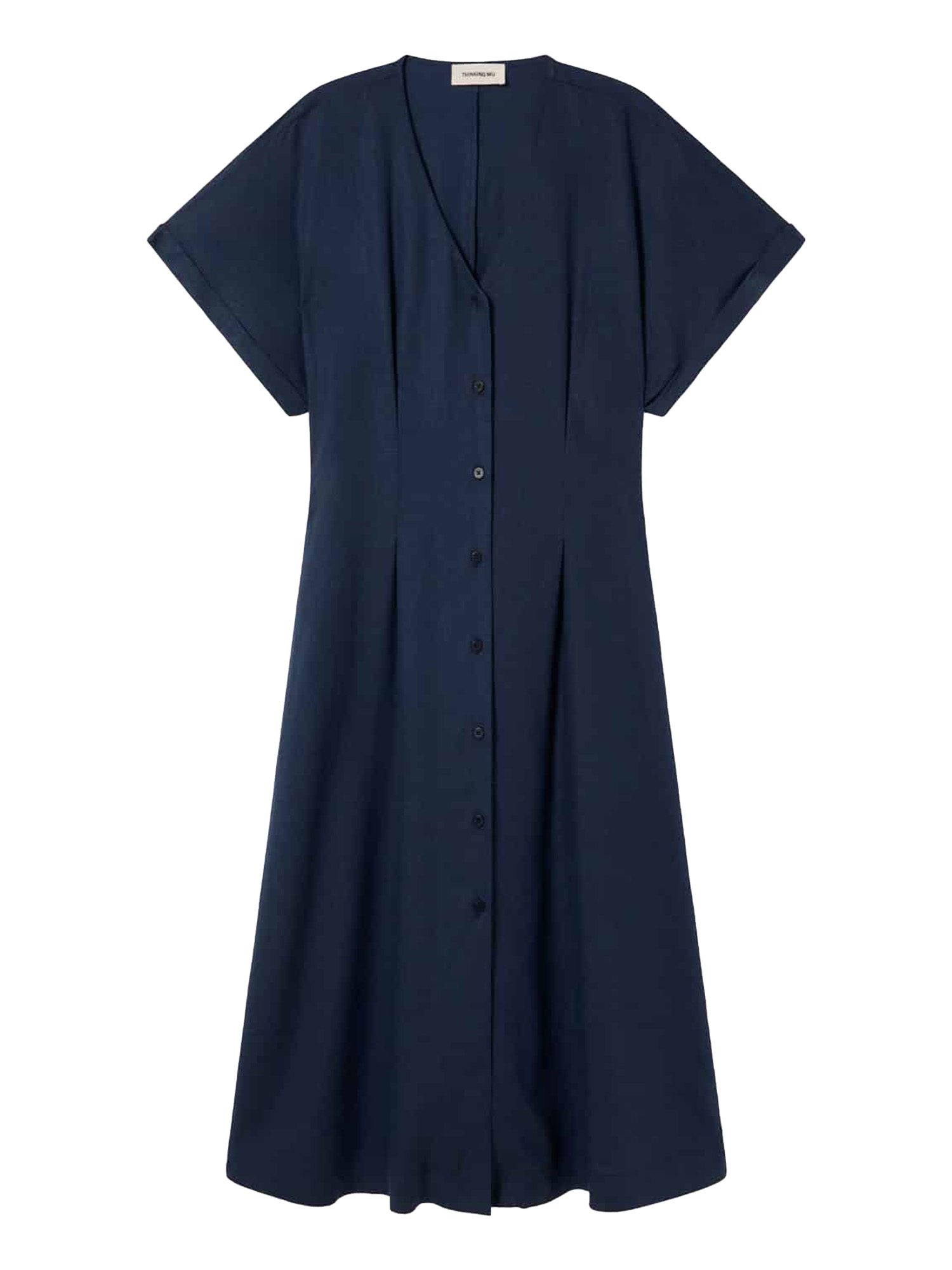 Thinking MU Hemp Laura Dress Navy M