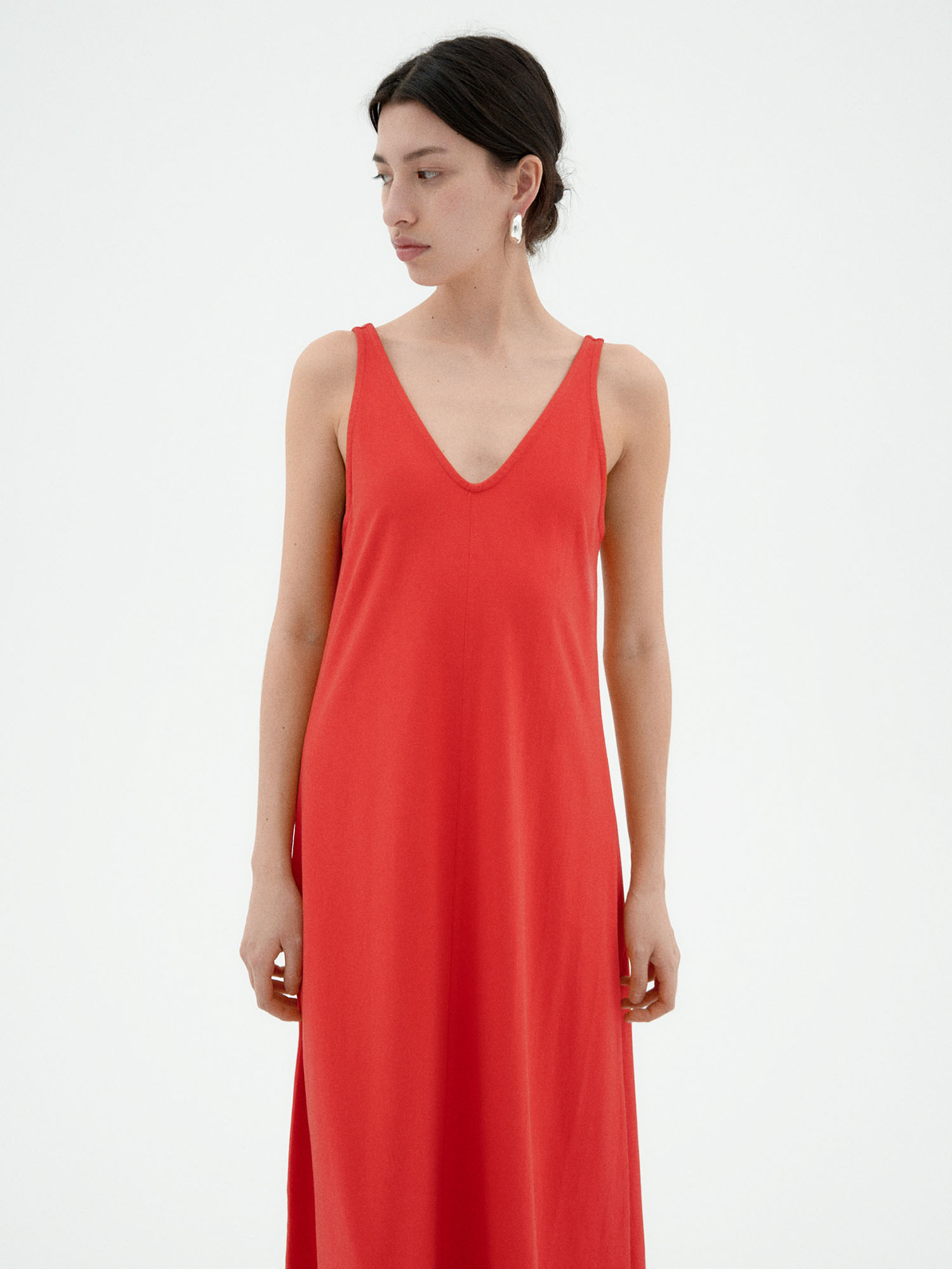 Thinking MU Sade Dress Fiery Red XS