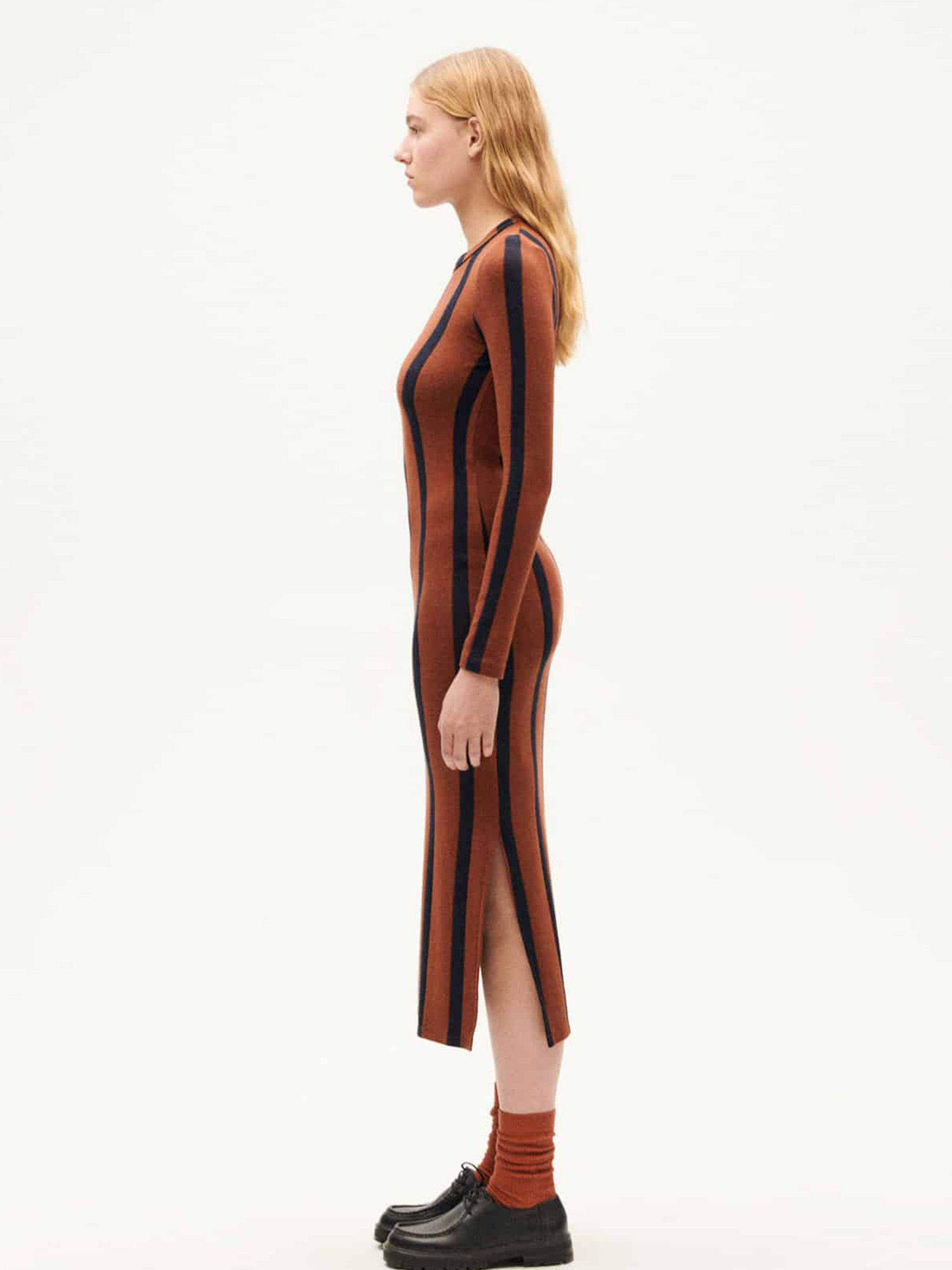 Thinking MU Gina Dress Toasted Navy XS