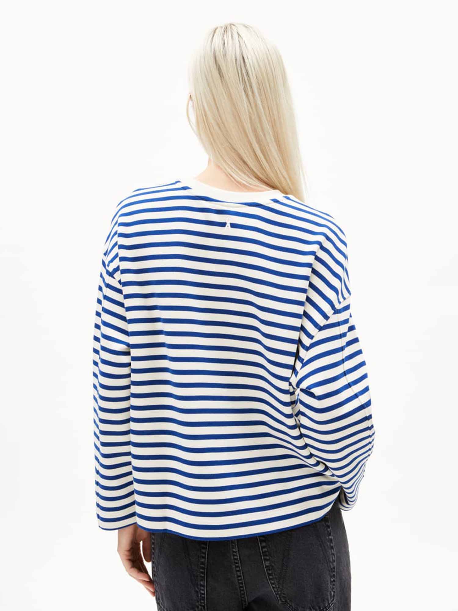 ARMEDANGELS Frankaa Maarlen Stripes Undyed-Lapis Blue XS