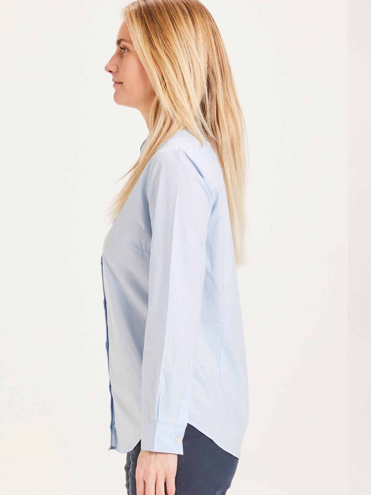 Knowledge Cotton Apparel Danica classic slim fit shirt Skyway M