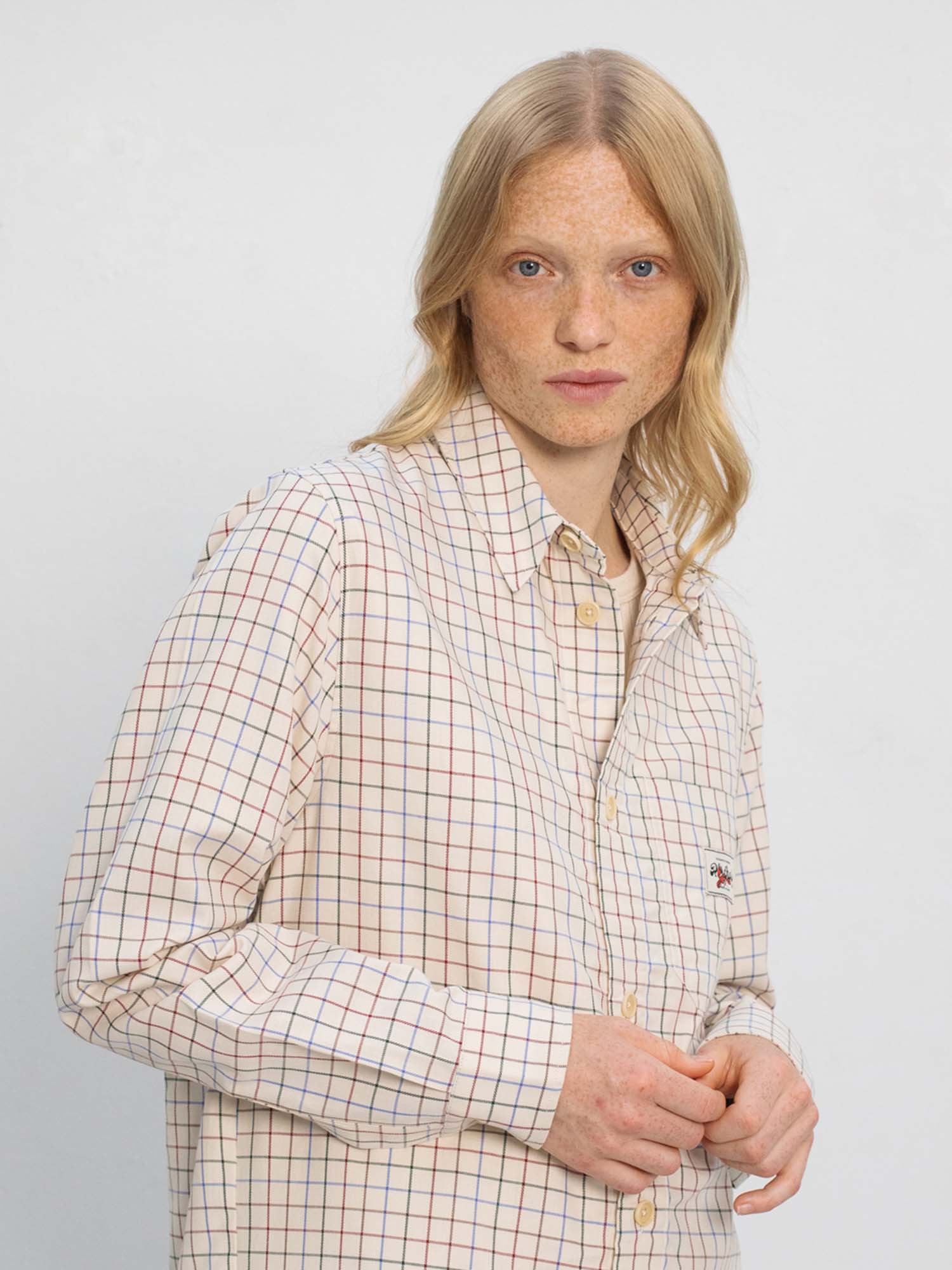 Rotholz Casual Shirt Off-White Check S